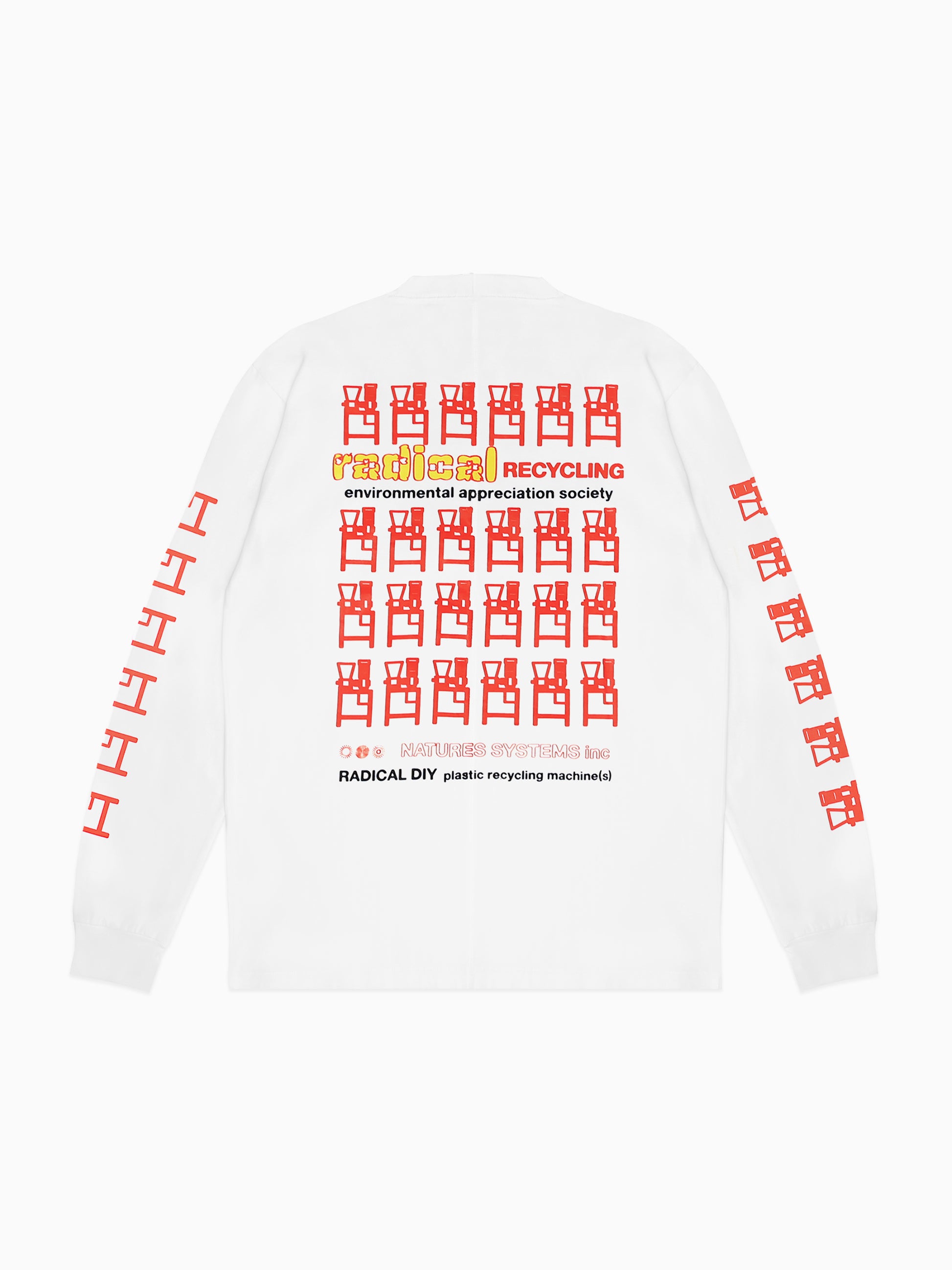 Radical Recycling Long Sleeve T-Shirt White
