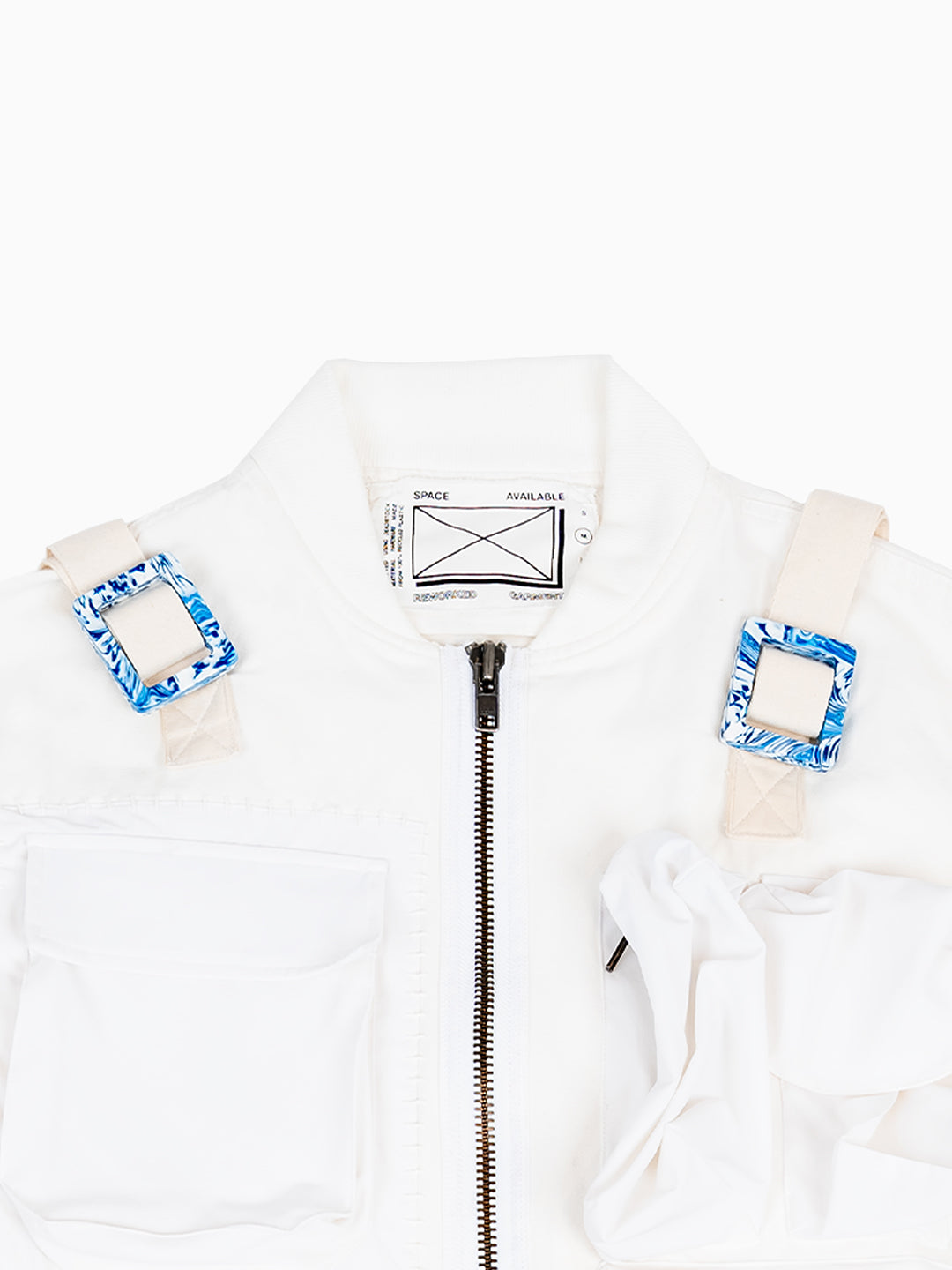 Recycling Parachute Jacket White