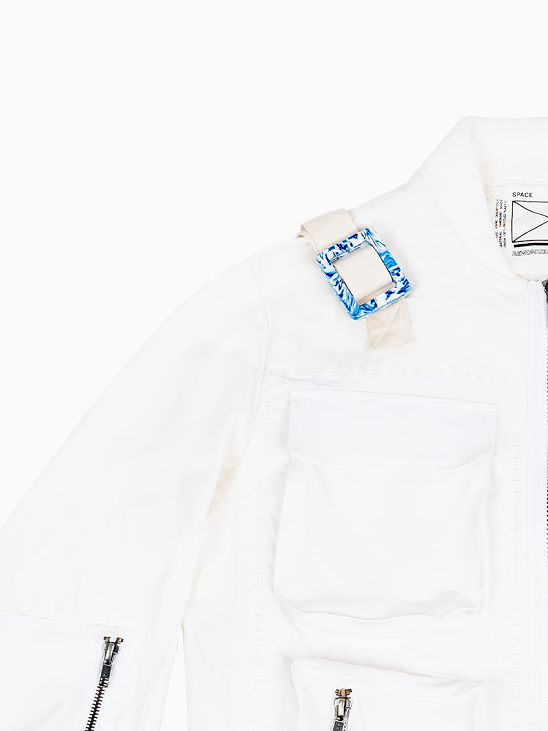 Recycling Parachute Jacket White