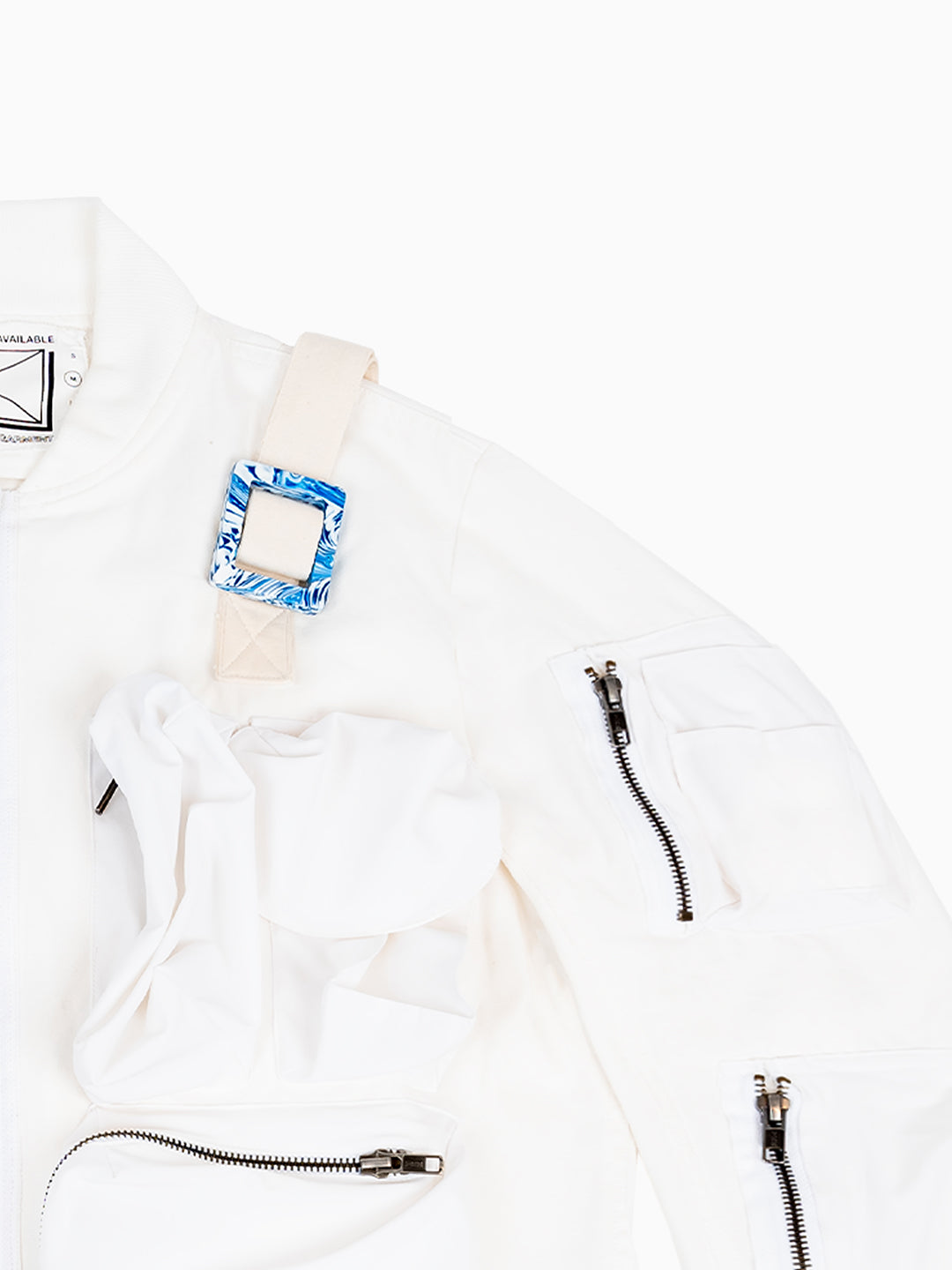 Recycling Parachute Jacket White