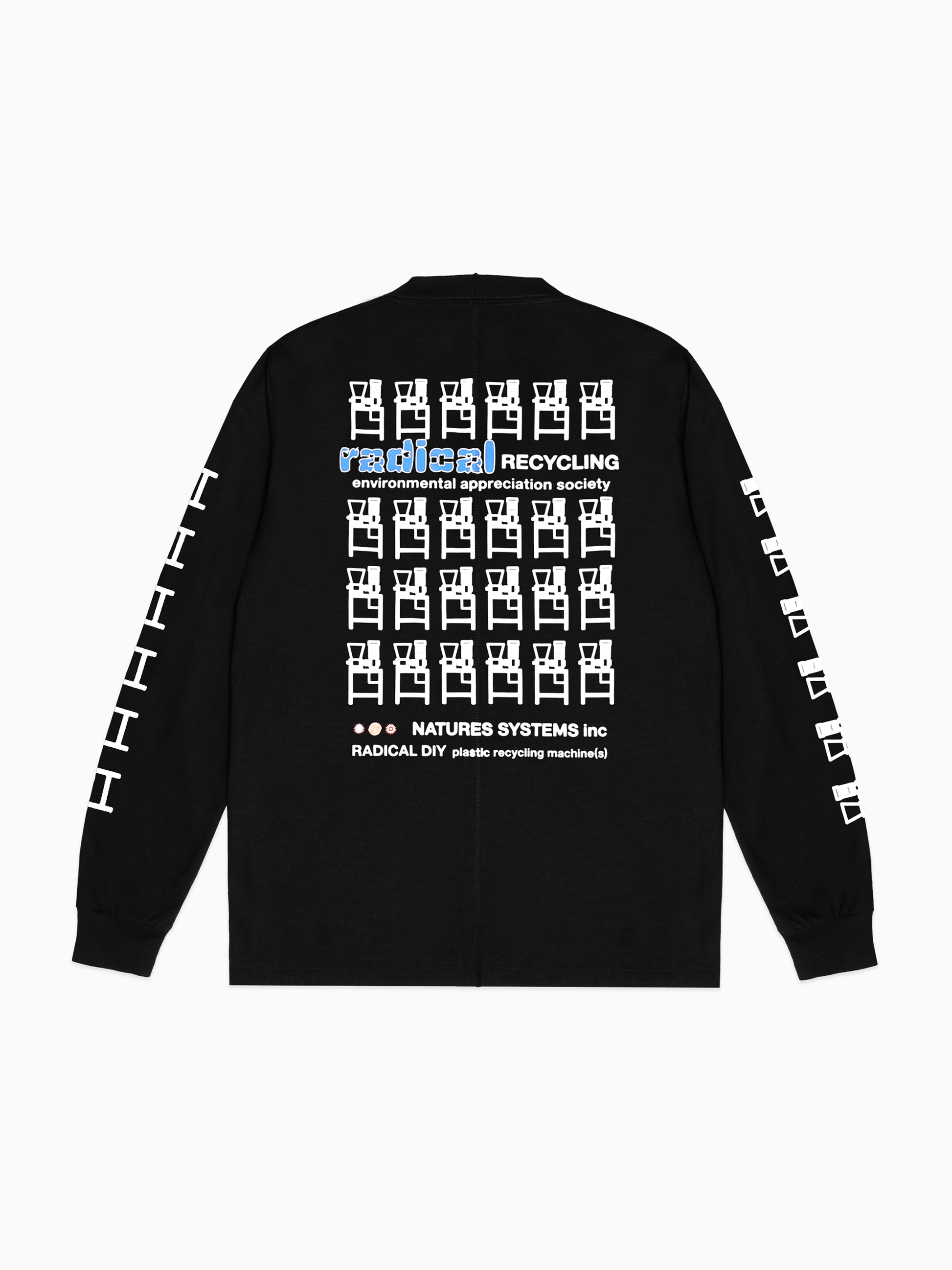 Radical Recycling Long Sleeve T-Shirt Black