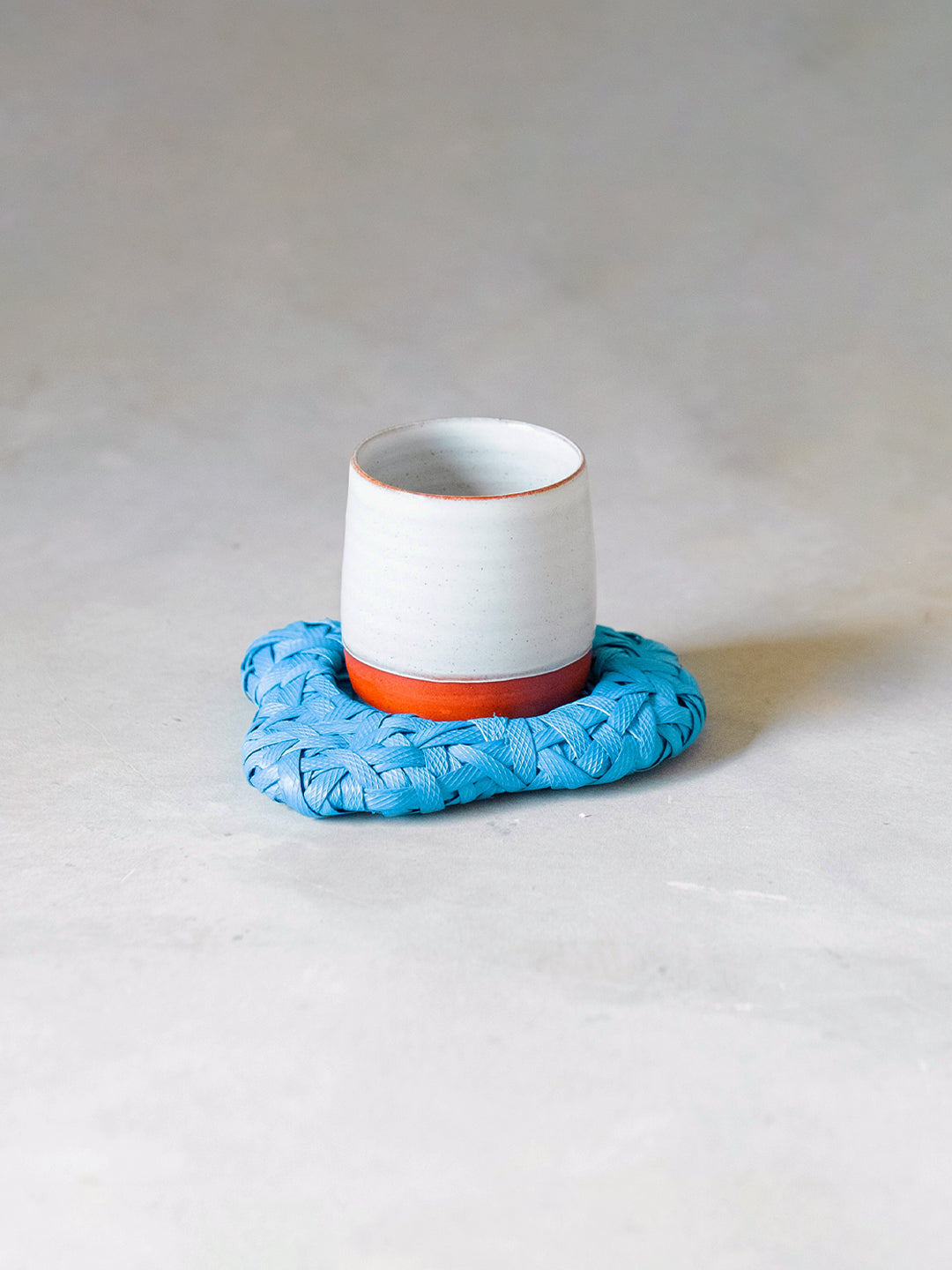 Recycled Plastic Woven Ecology Coaster Blue