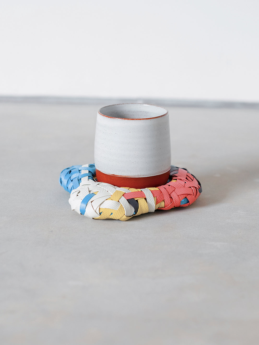 Recycled Plastic Woven Ecology Coaster Multicolour