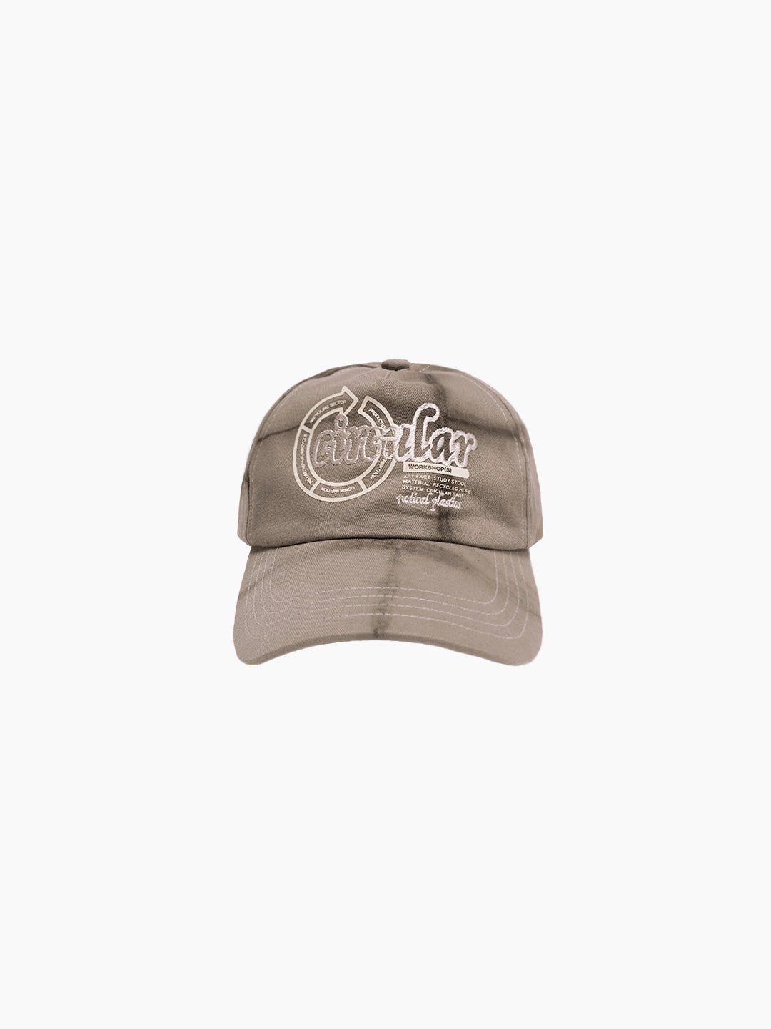 Circular Design Cap Tie Dye Grey