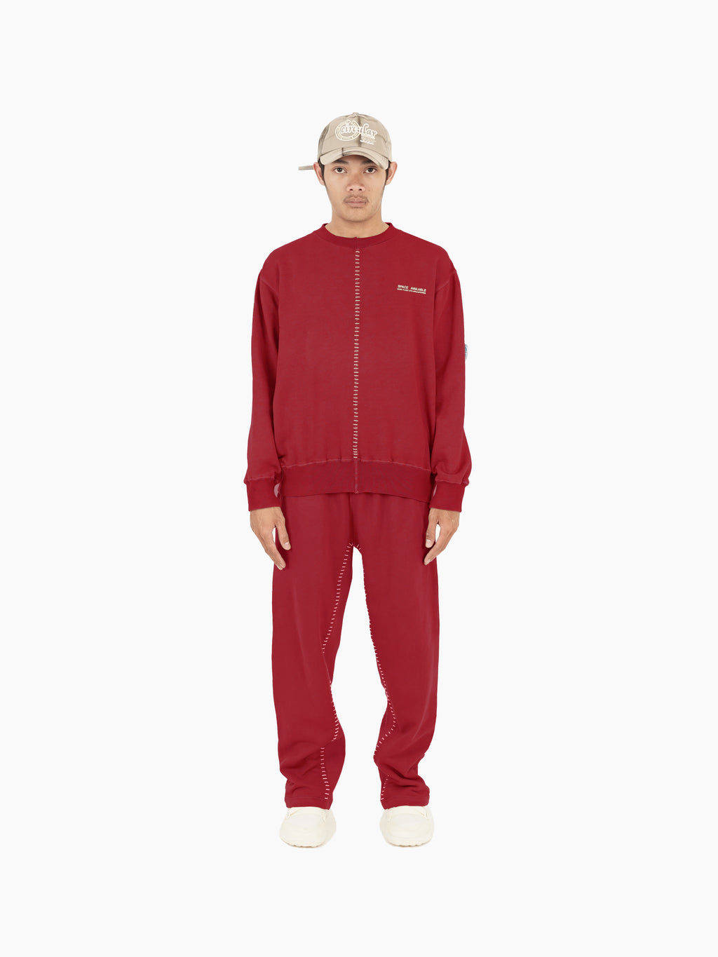 Plant Dyed Artisan Sweatshirt Red
