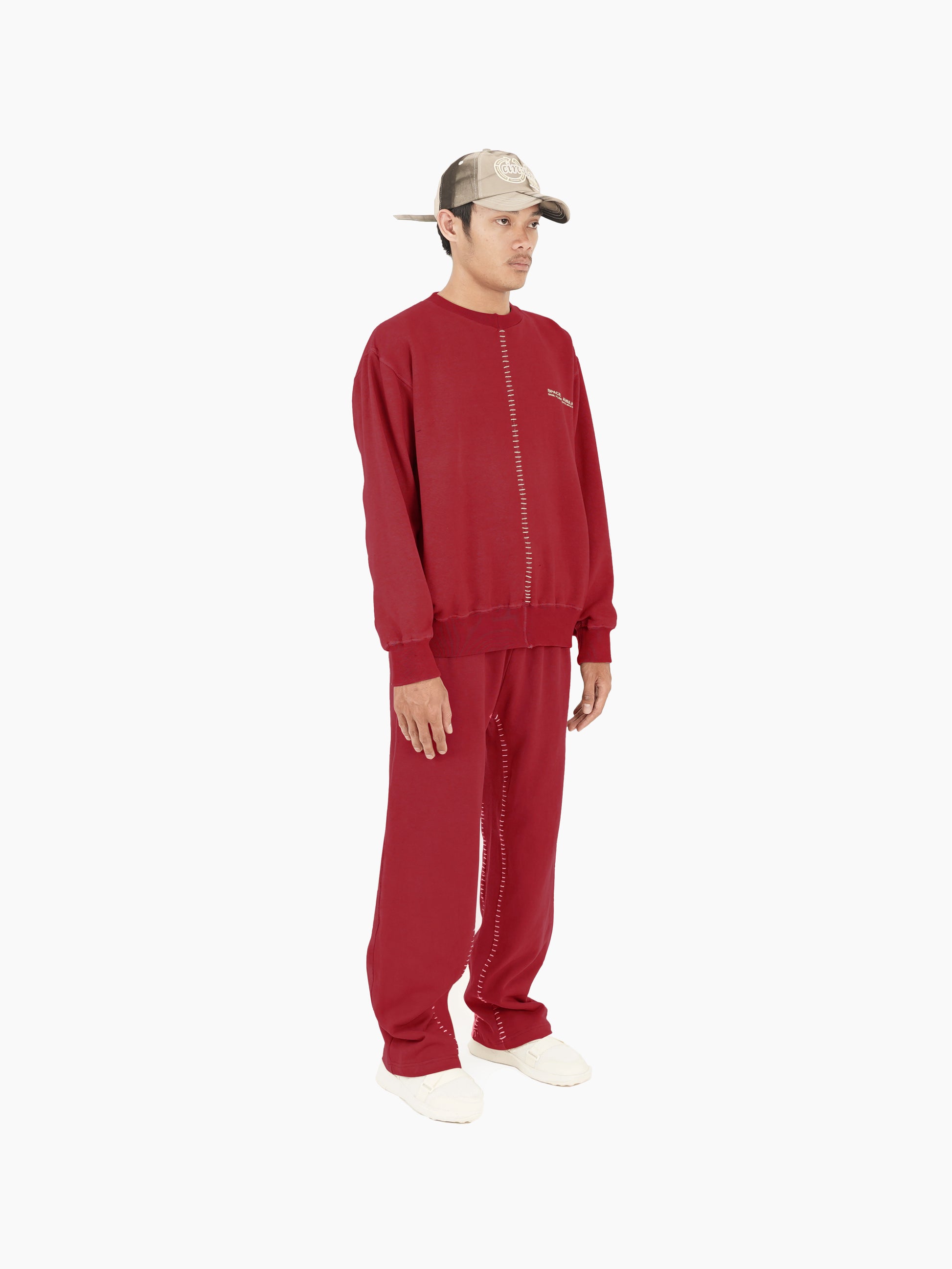 Plant Dyed Artisan Sweatshirt Red