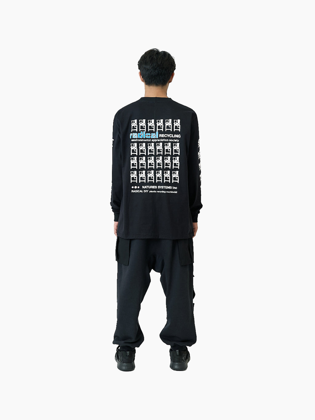 Radical Recycling Long Sleeve T-Shirt Black
