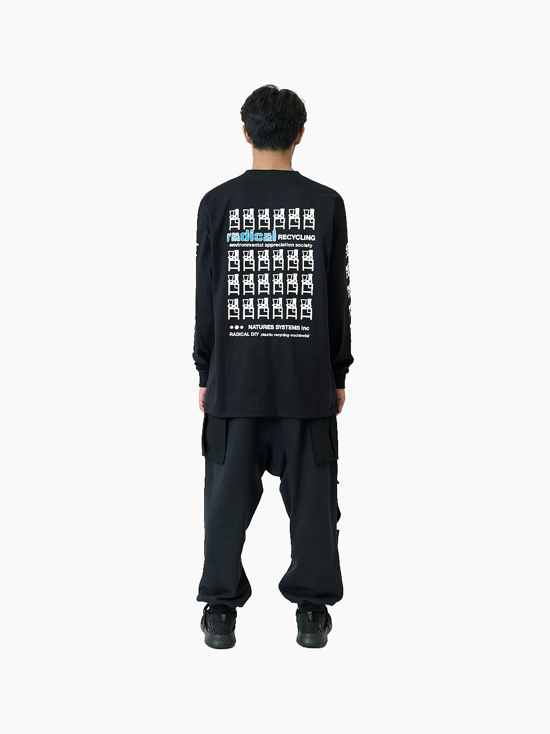 Radical Recycling Long Sleeve T-Shirt Black