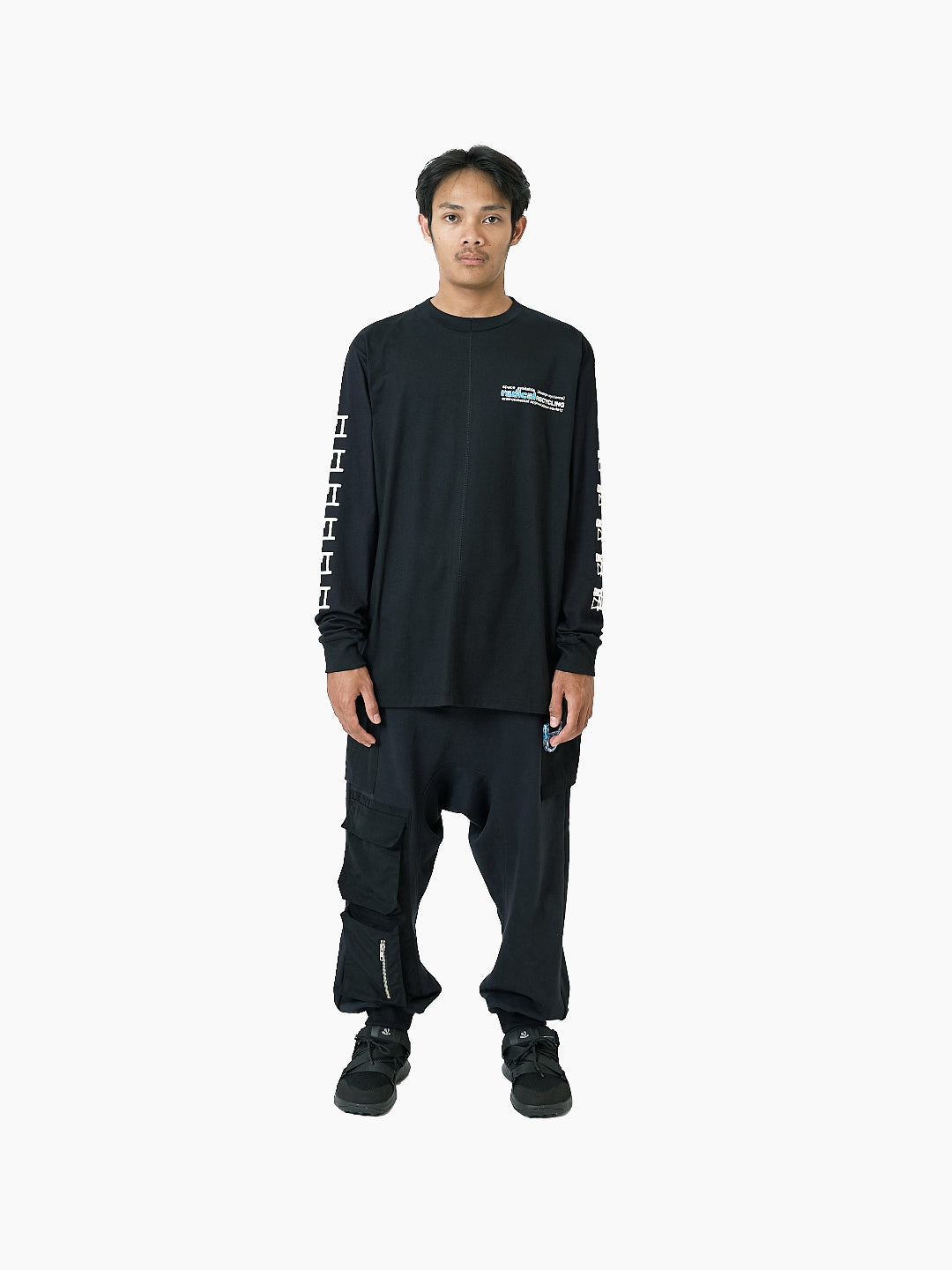 Radical Recycling Long Sleeve T-Shirt Black