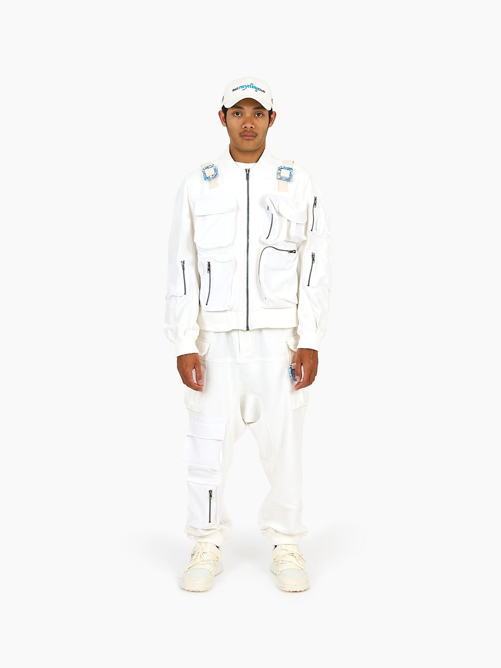 Recycling Parachute Jacket White
