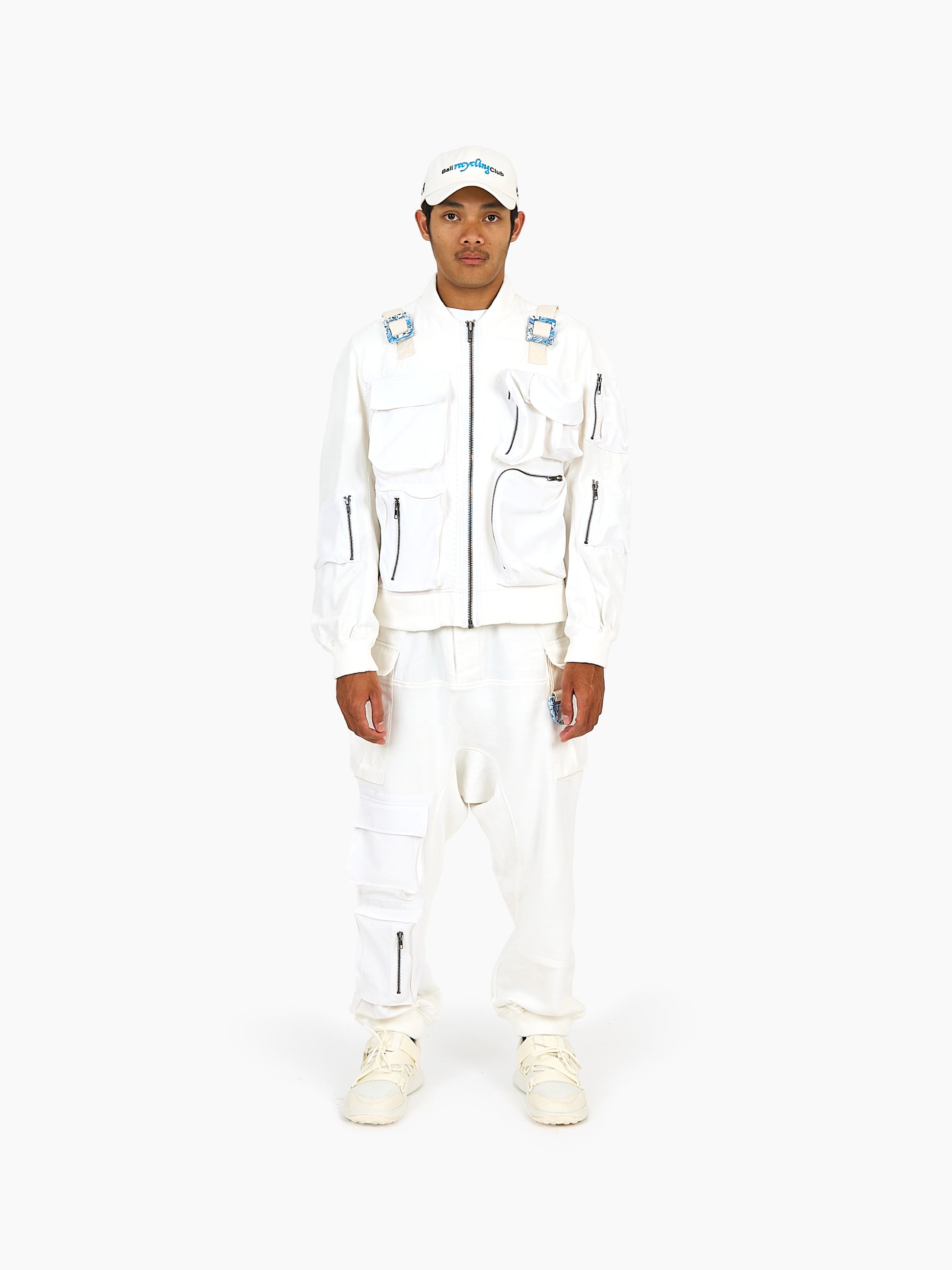 Recycling Parachute Jacket White