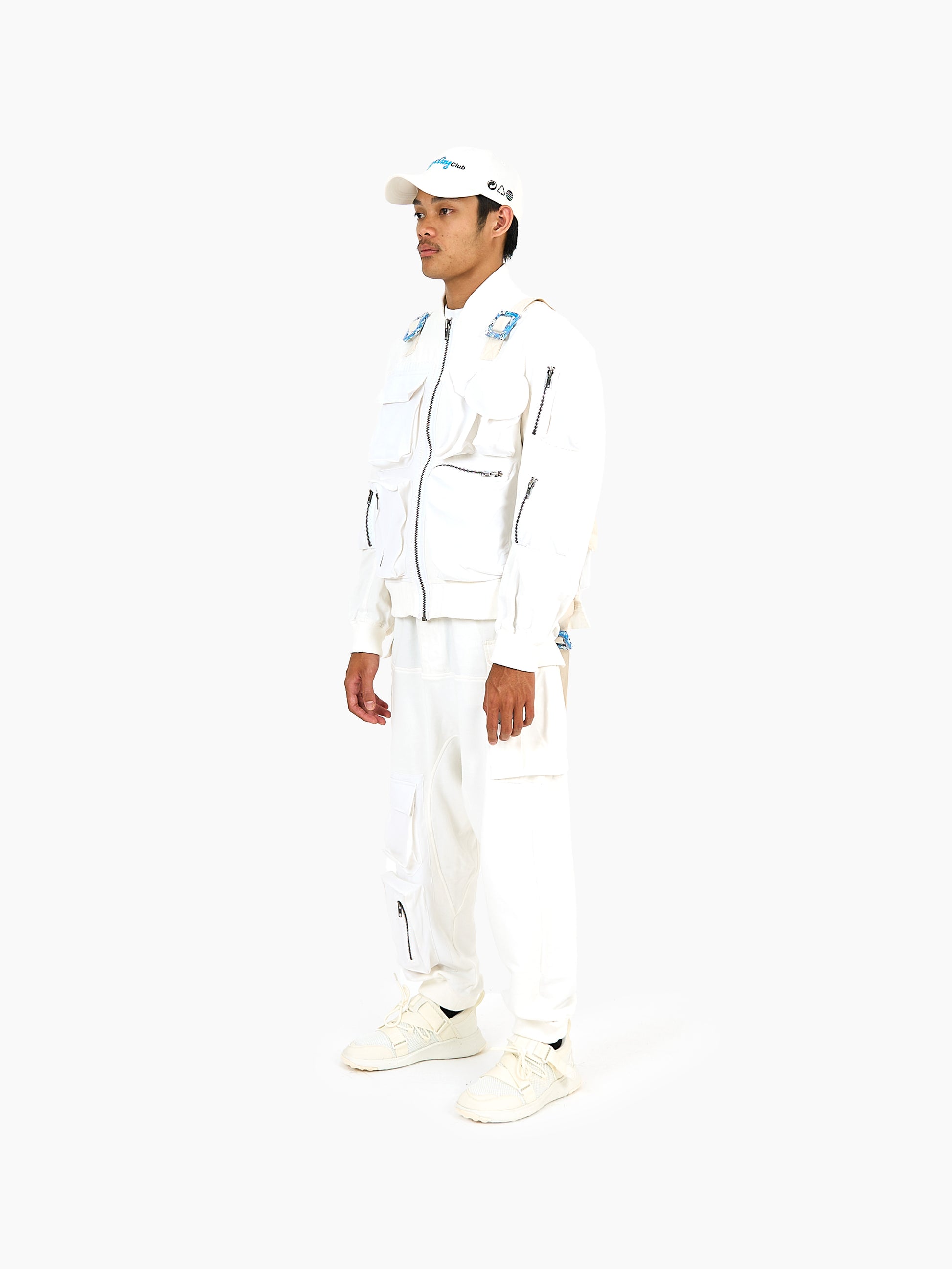 Recycling Parachute Jacket White