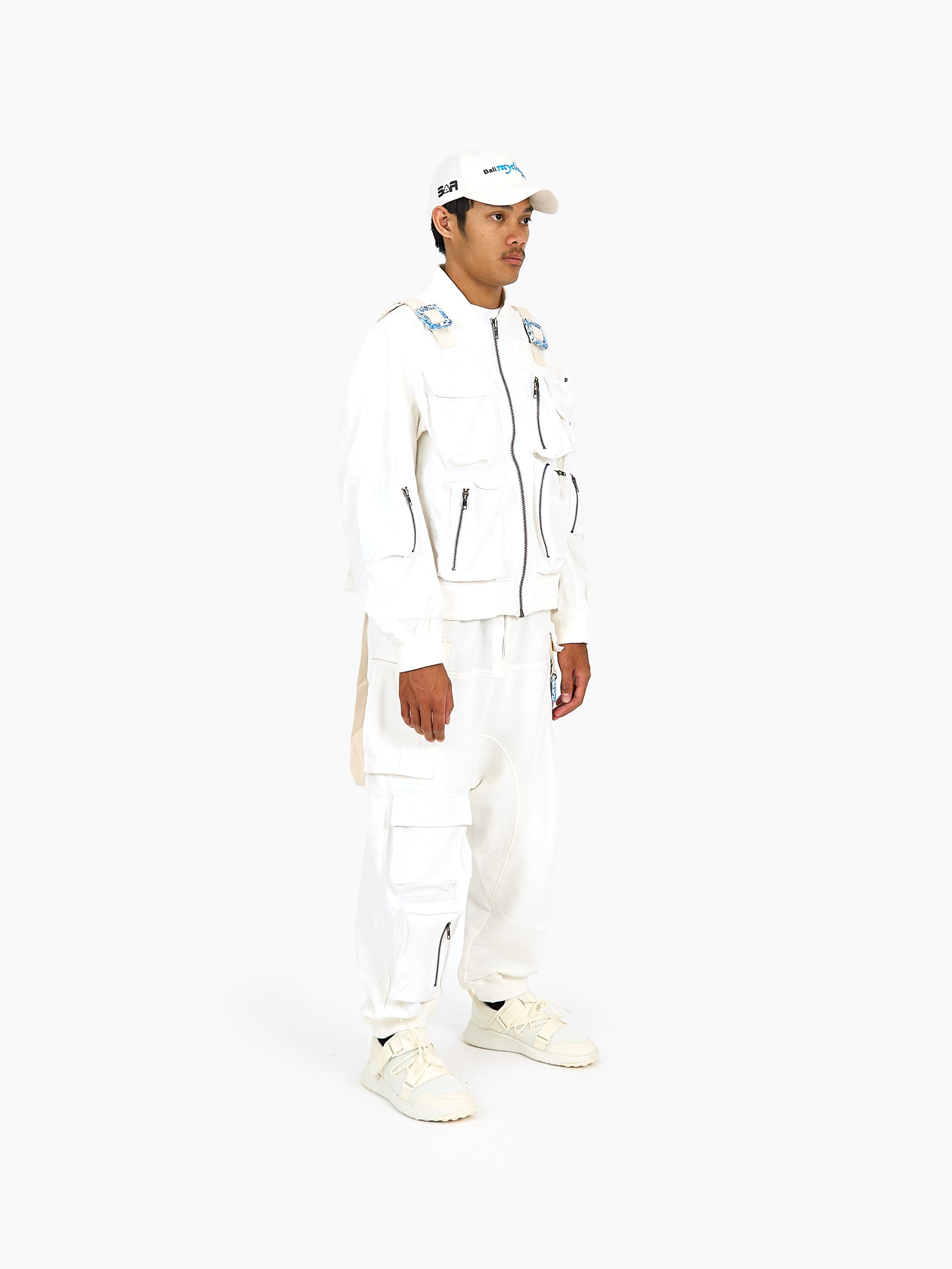 Recycling Parachute Jacket White