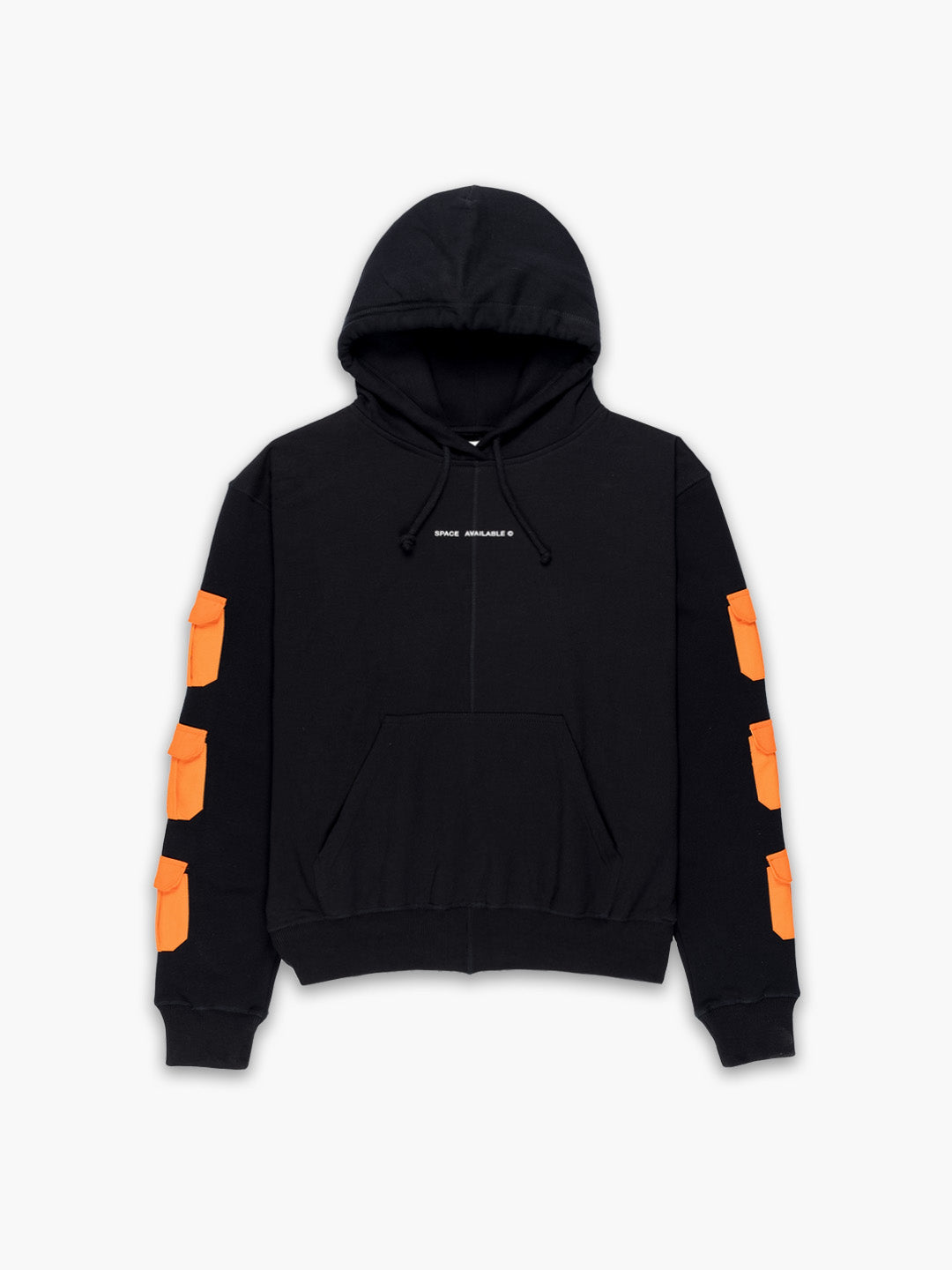 Upcycled Pocket Hoodie Black
