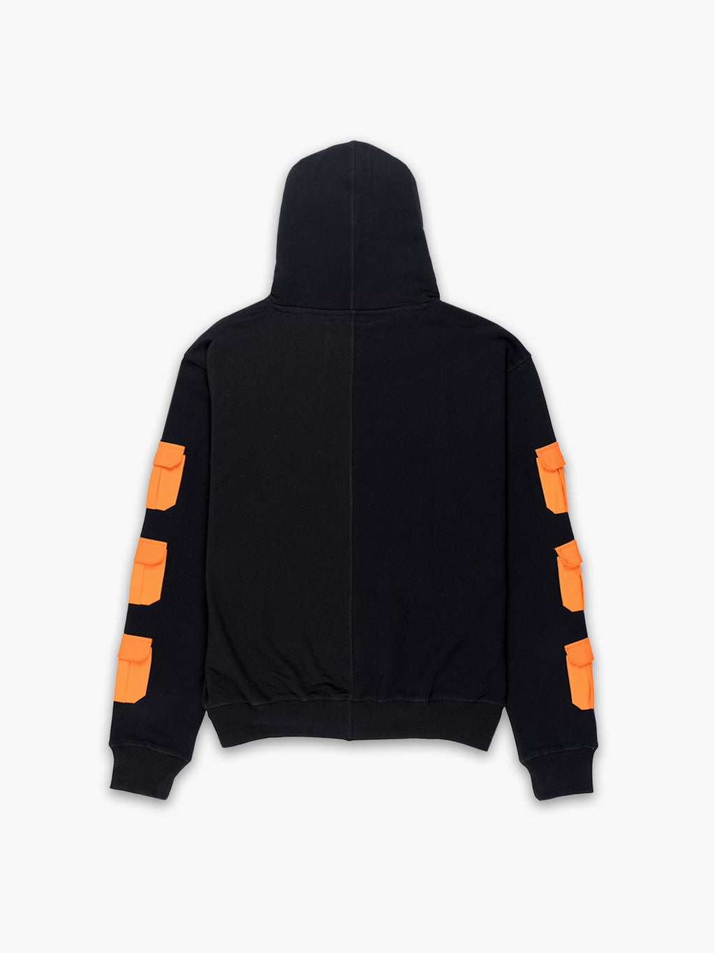 Upcycled Pocket Hoodie Black