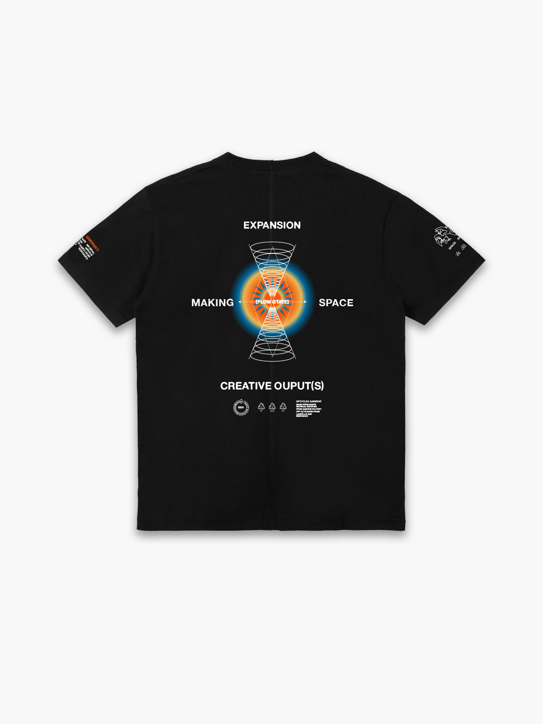 Upcycled Expansion T-shirt Black