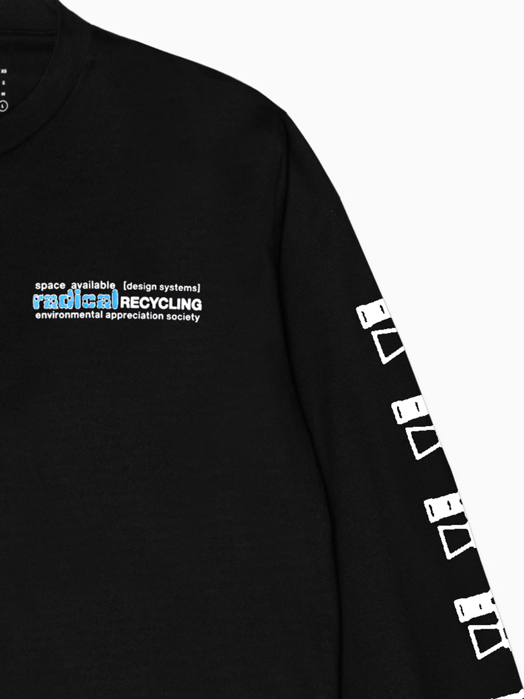 Radical Recycling Long Sleeve T-Shirt Black