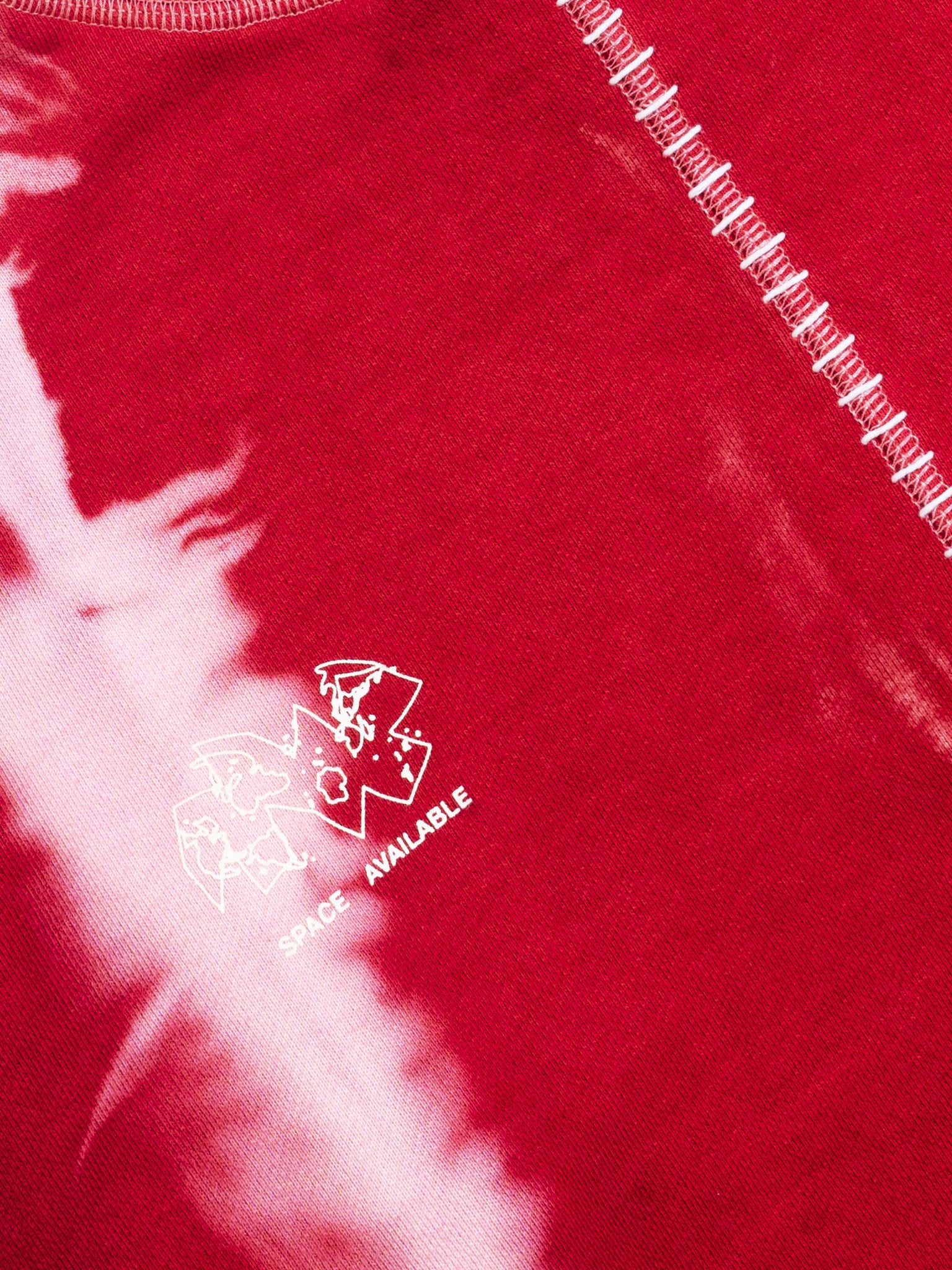 SA x WHR Logo Crewneck Sweat Tie Dye Red