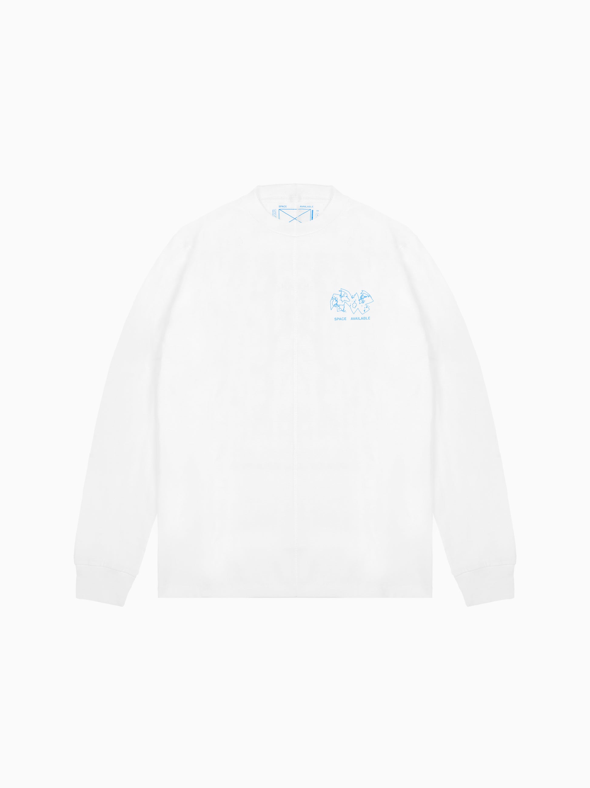 Ocean Mapping Long Sleeve Tee White