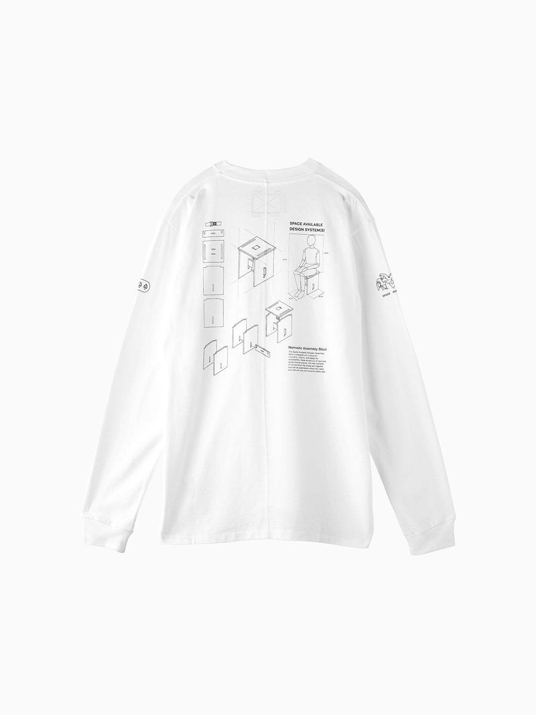 Nomadic Stool Long Sleeve Tee White