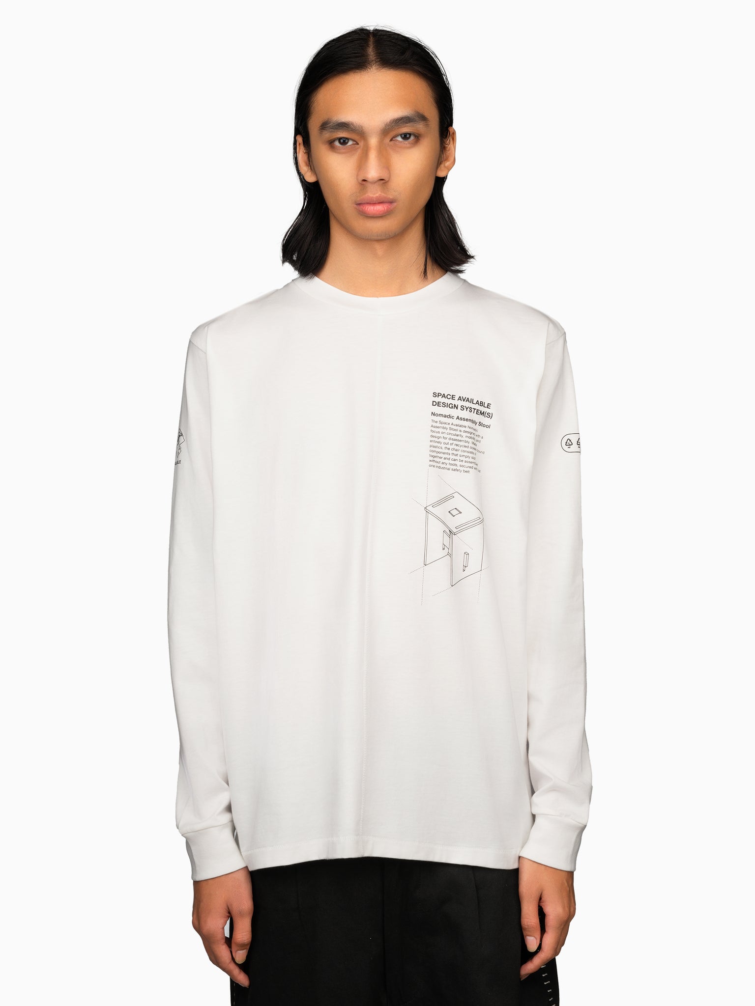 Nomadic Stool Long Sleeve Tee White