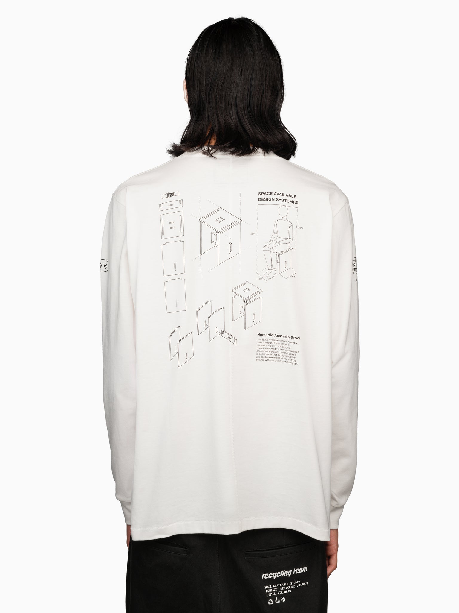 Nomadic Stool Long Sleeve Tee White