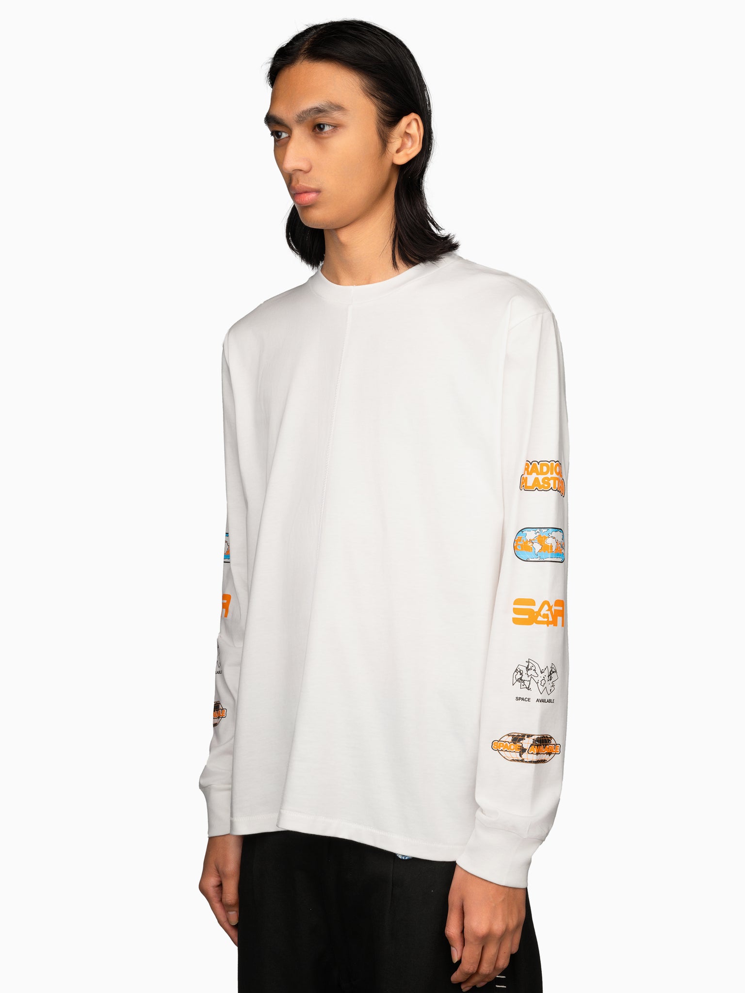 Radical Plastic Long Sleeve Tee White