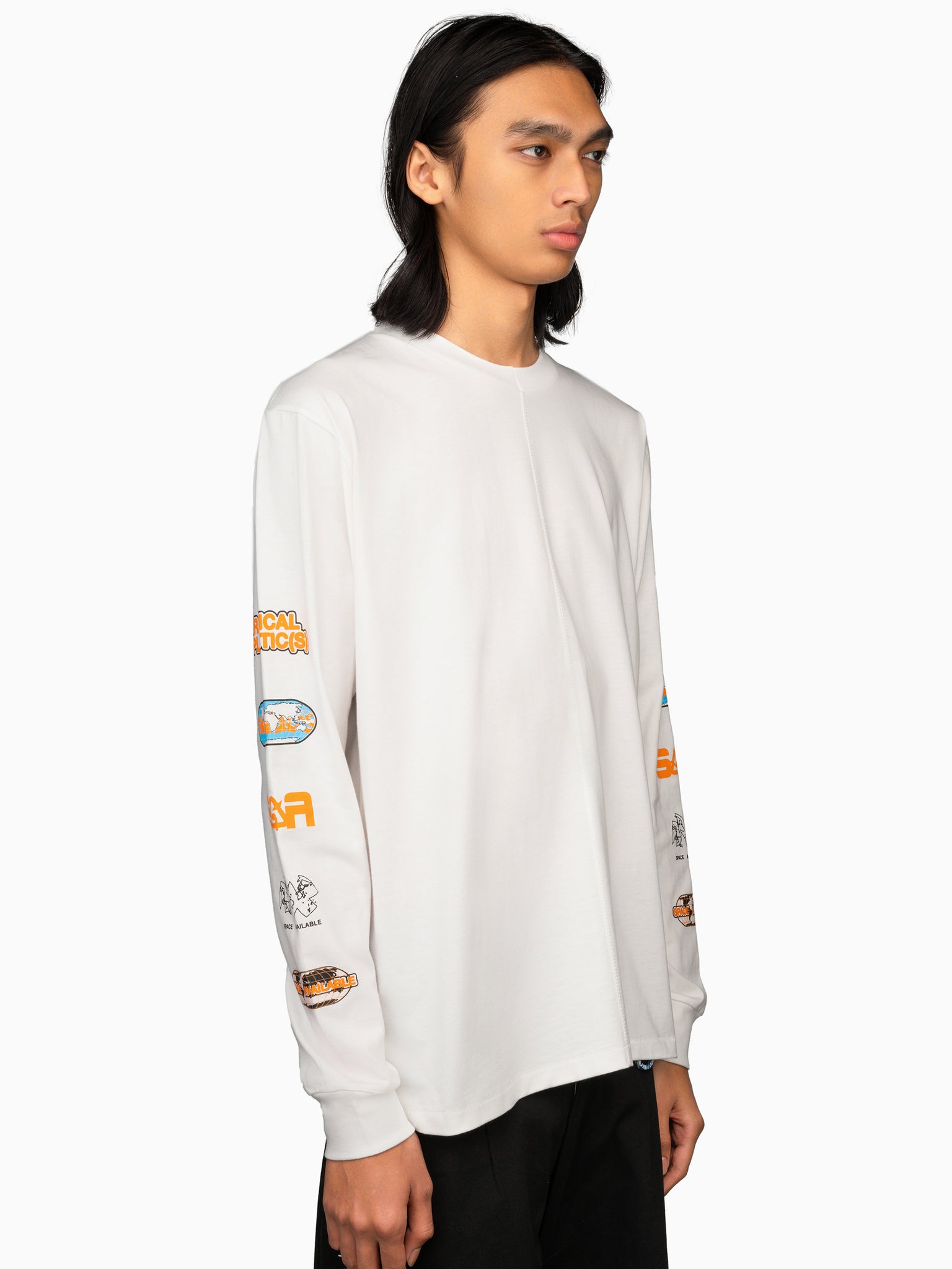 Radical Plastic Long Sleeve Tee White