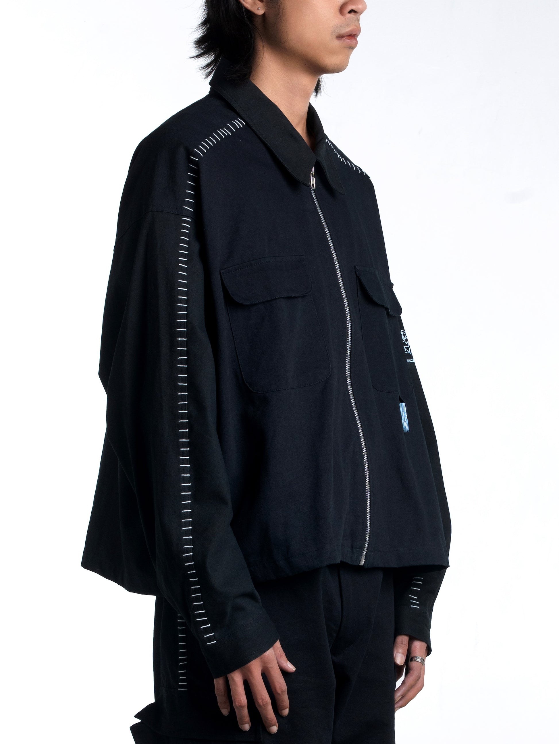 Recycling Uniform Work Jacket Black