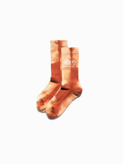 Logo Sock Tie Dye Orange