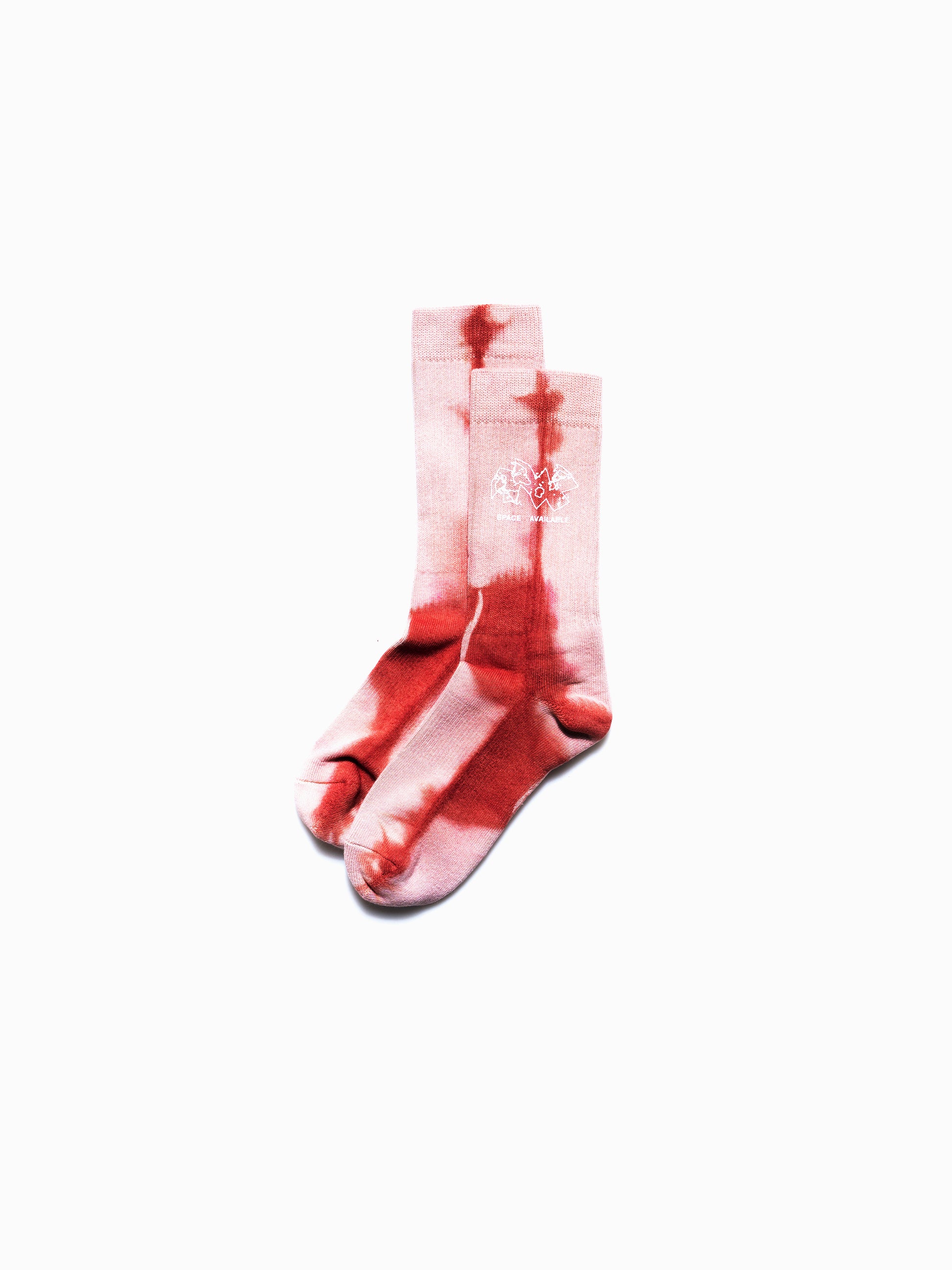Logo Sock Tie Dye Pink