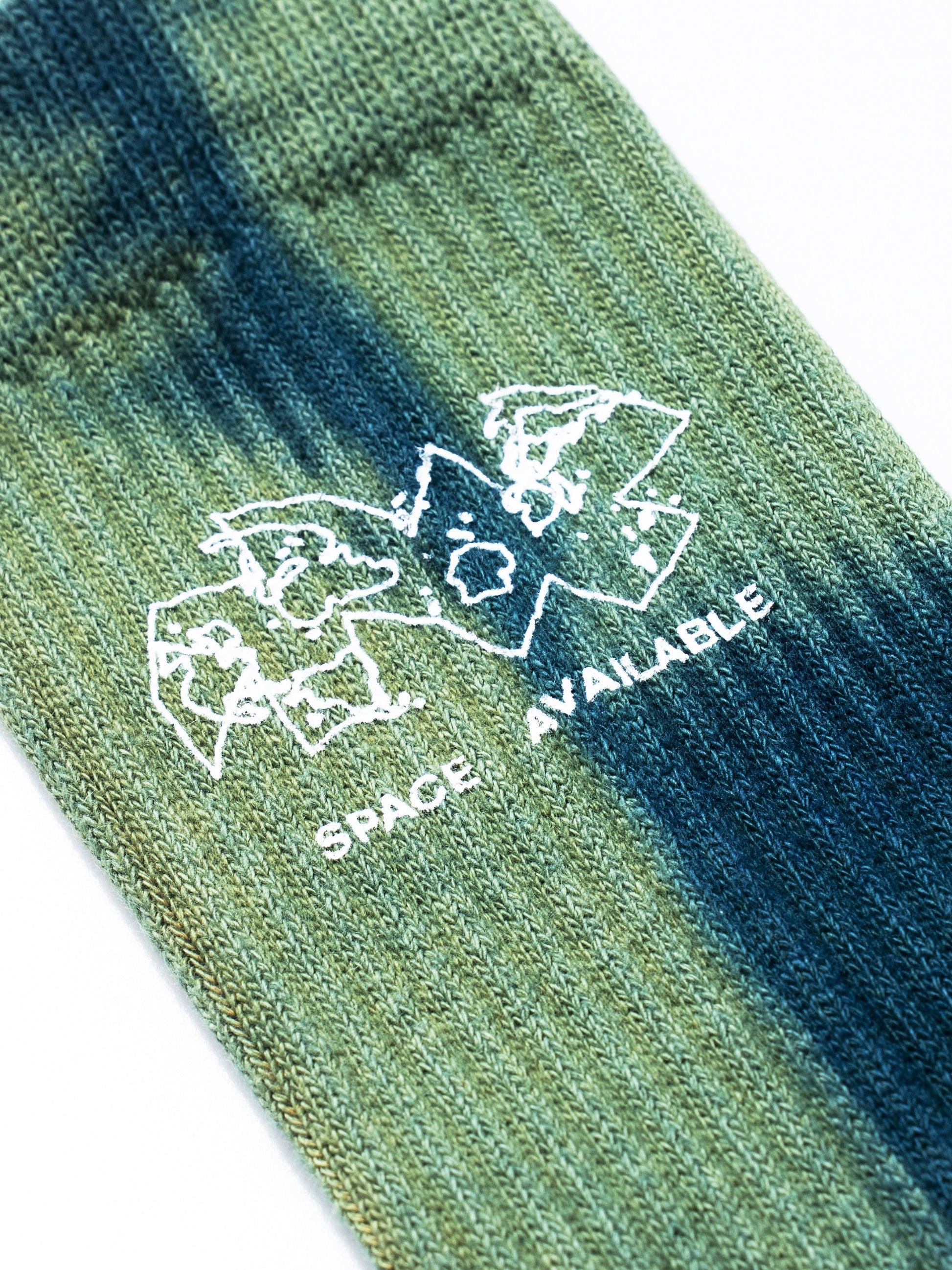 Logo Sock Tie Dye Green