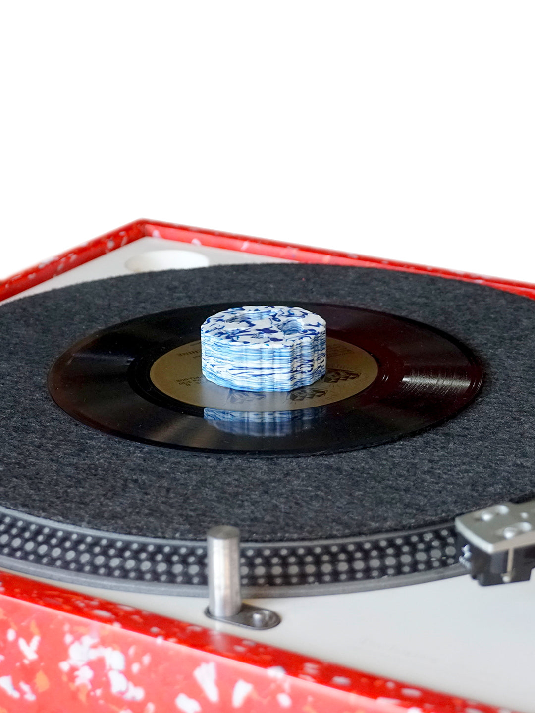 Recycled 7 Inch Vinyl Adapter Blue