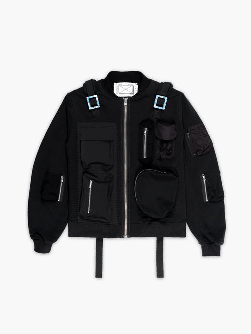 Recycling Parachute Jacket Black