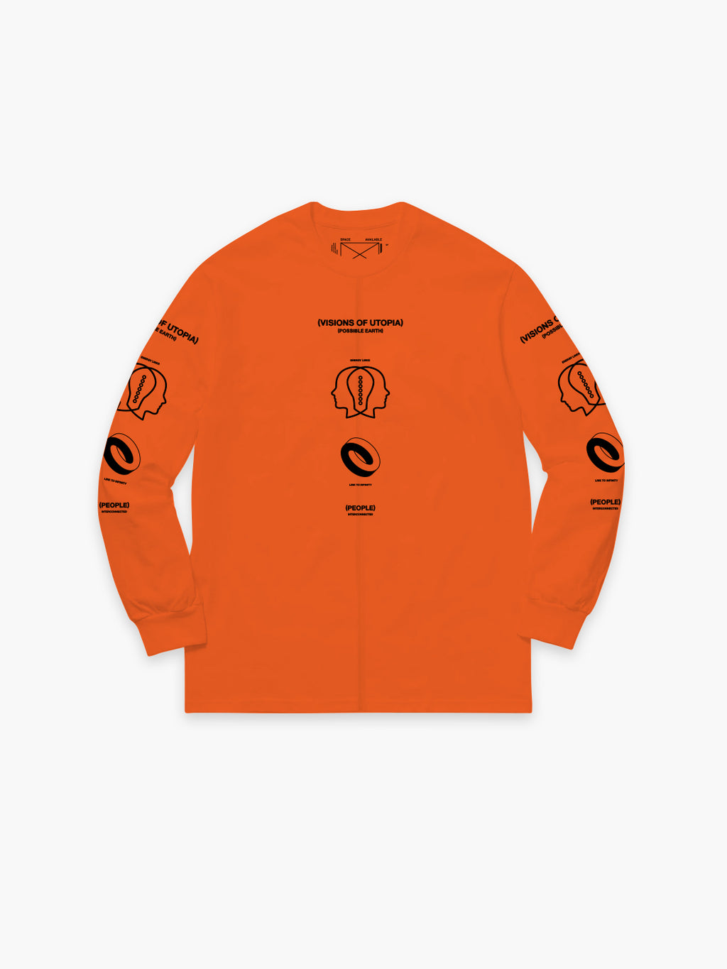 Upcycled Utopia Long-sleeve T-shirt Orange