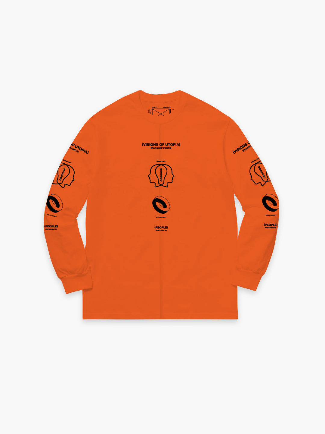 Upcycled Utopia Long-sleeve T-shirt Orange