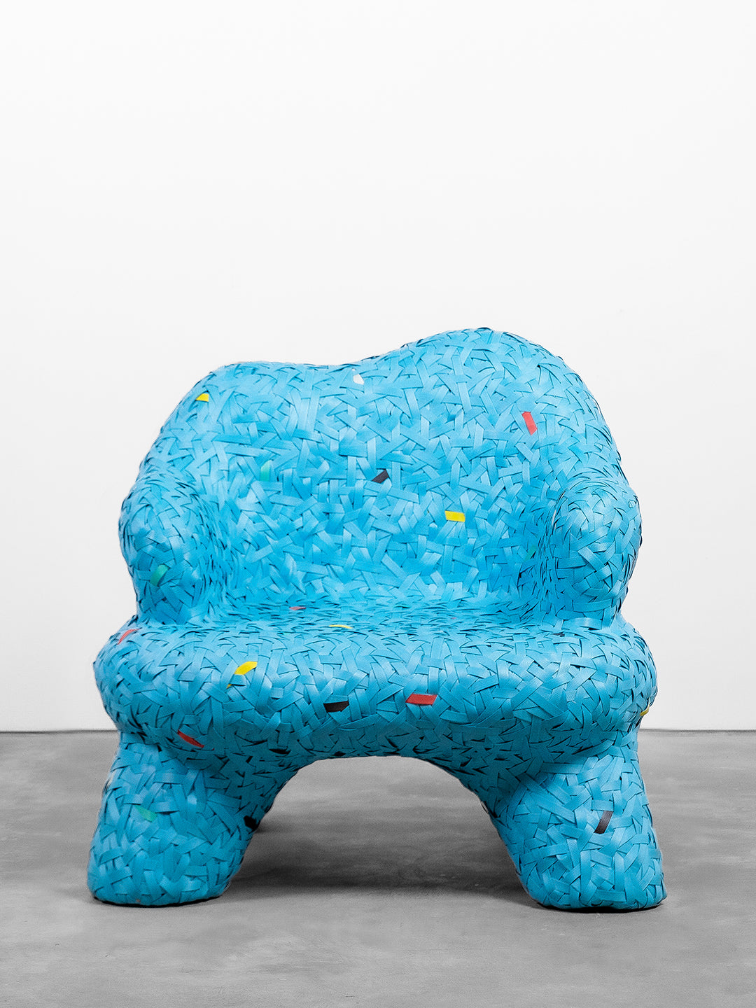 Artisanal Woven Chair Blue