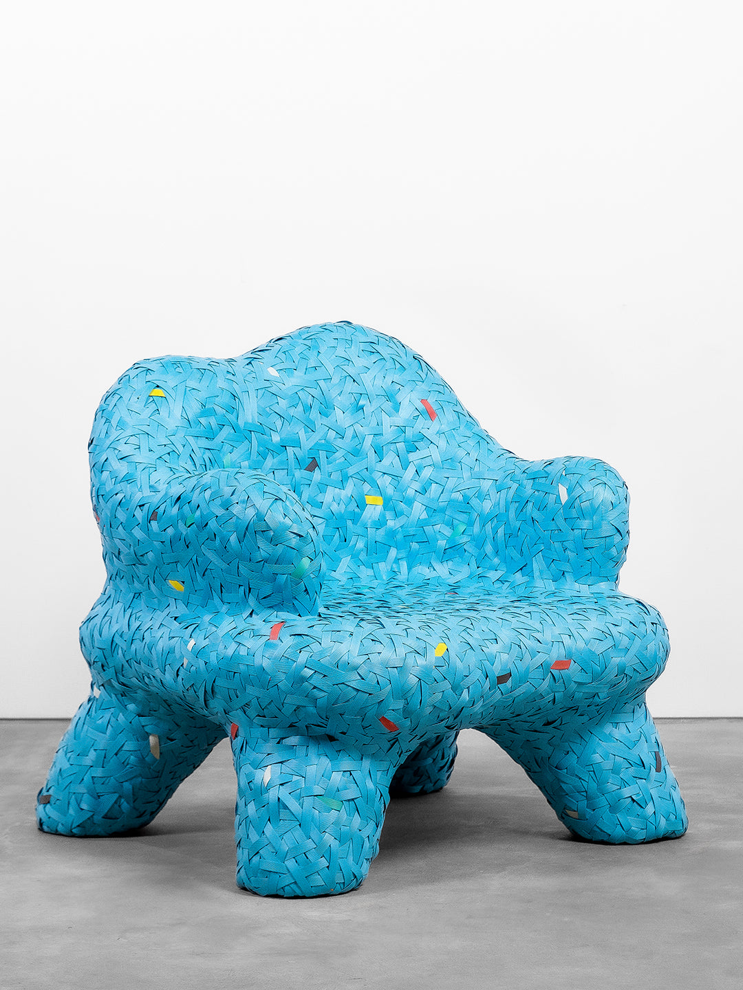 Artisanal Woven Chair Blue