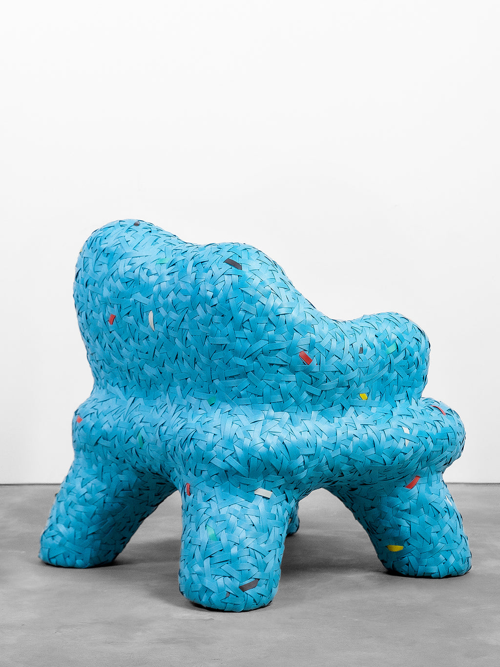Artisanal Woven Chair Blue