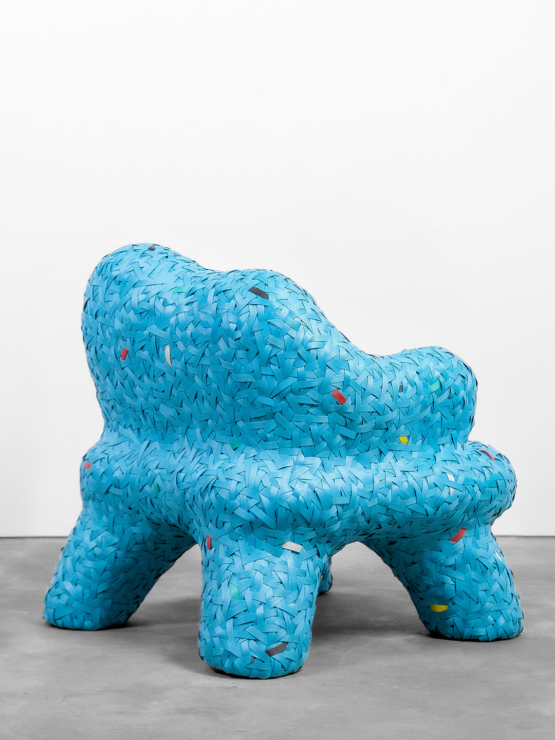 Artisanal Woven Chair Blue