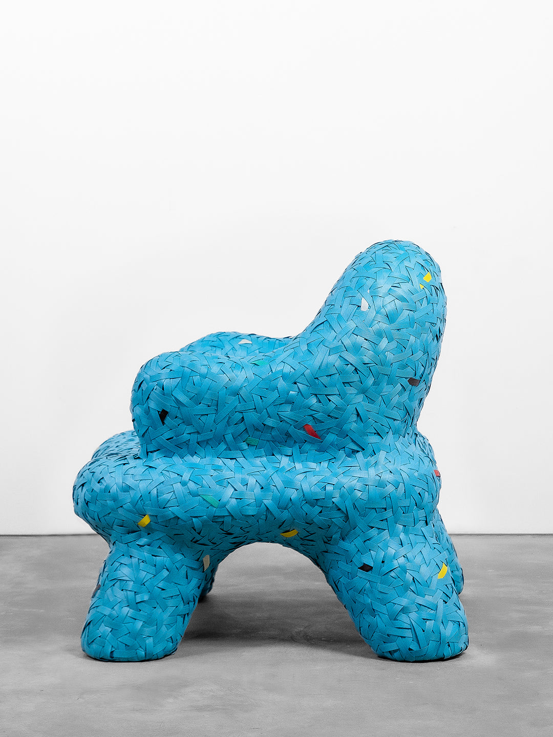 Artisanal Woven Chair Blue