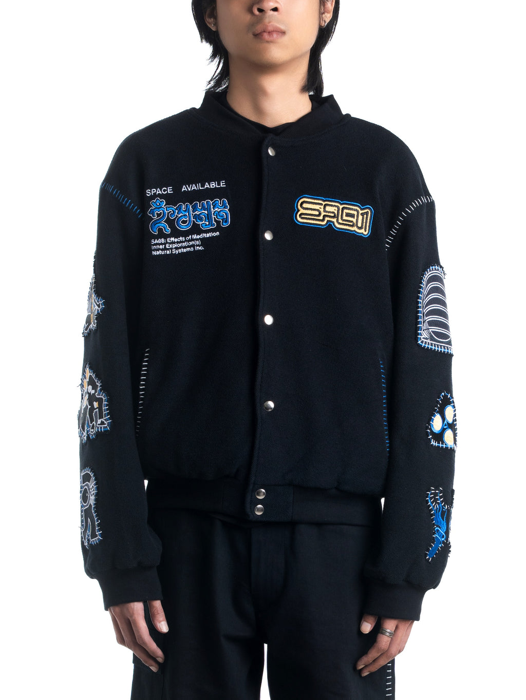 Natural System Varsity Jacket Black