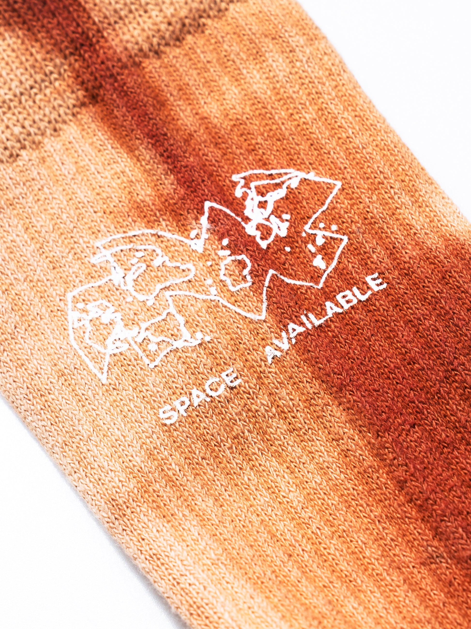 Logo Sock Tie Dye Orange