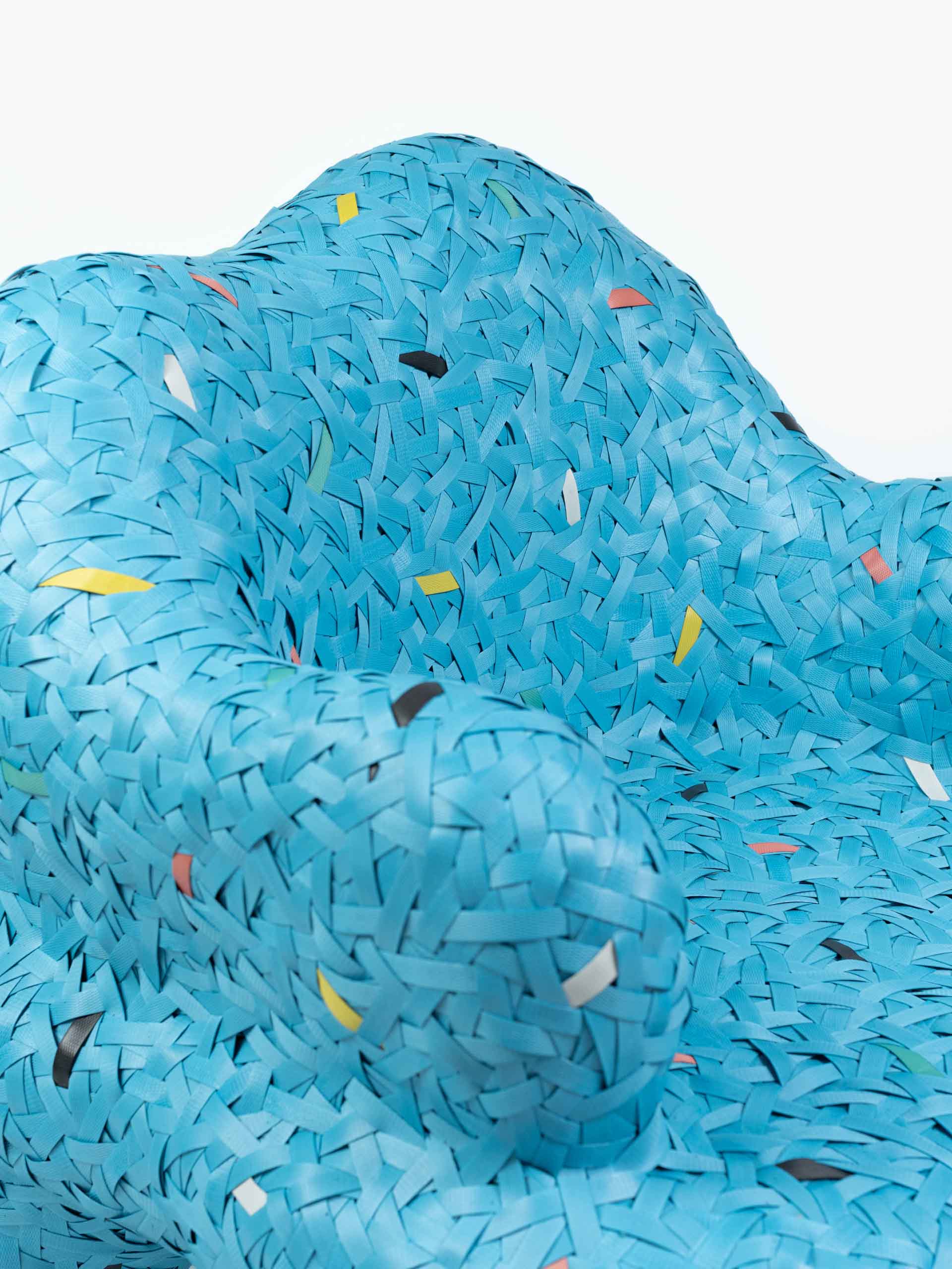 Artisanal Woven Chair Blue