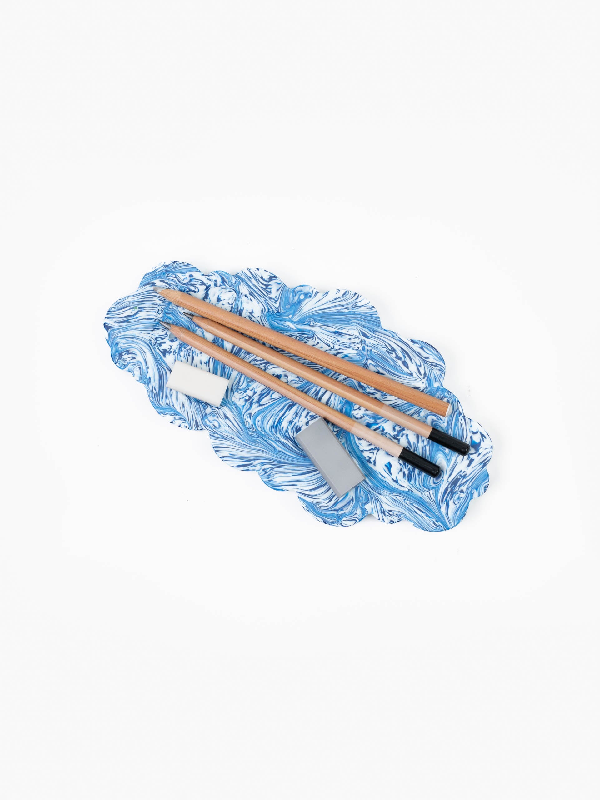 Clouded Desk Tray Blue