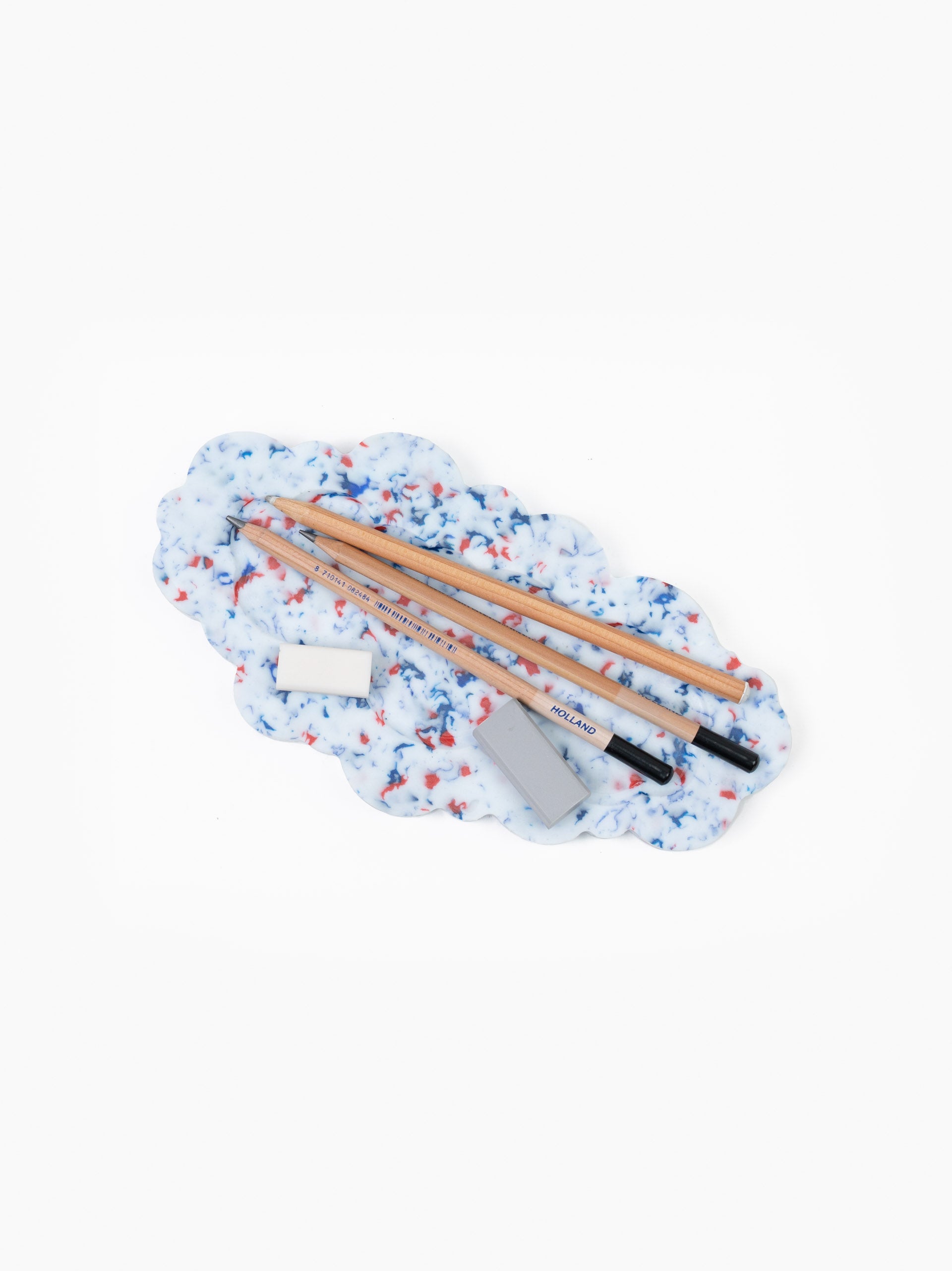 Clouded Desk Tray White