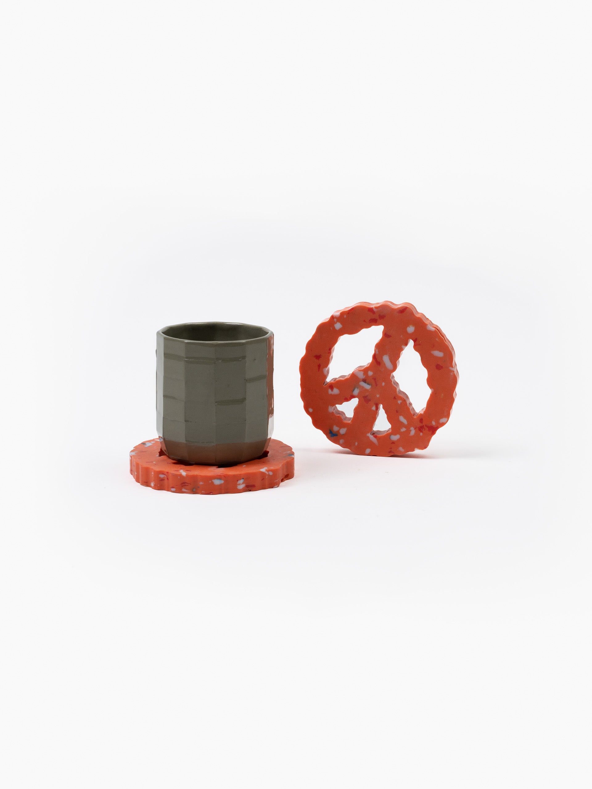 Clouded Peace Coaster set of 4 Orange