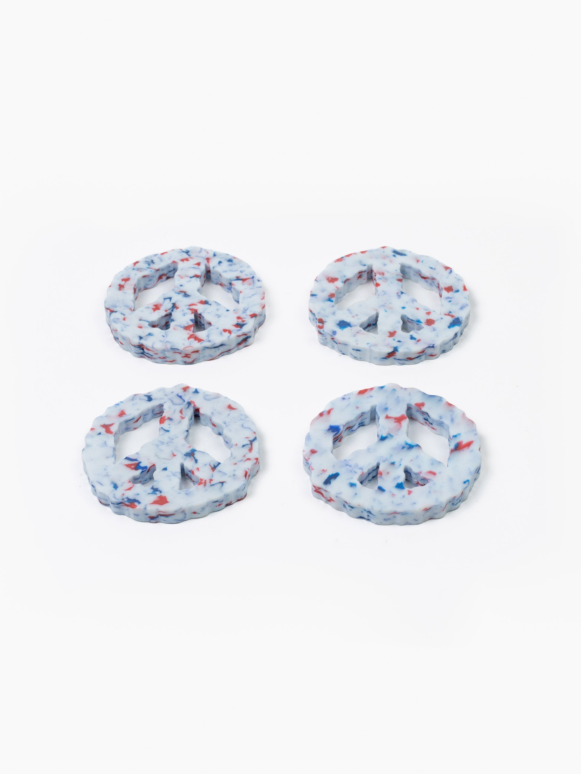 Clouded Peace Coaster set of 4 White