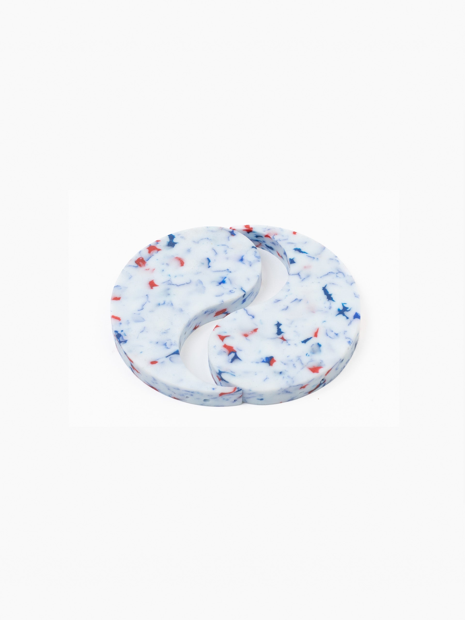 Dualism Recycled Plastic Coasters Set of 4 White