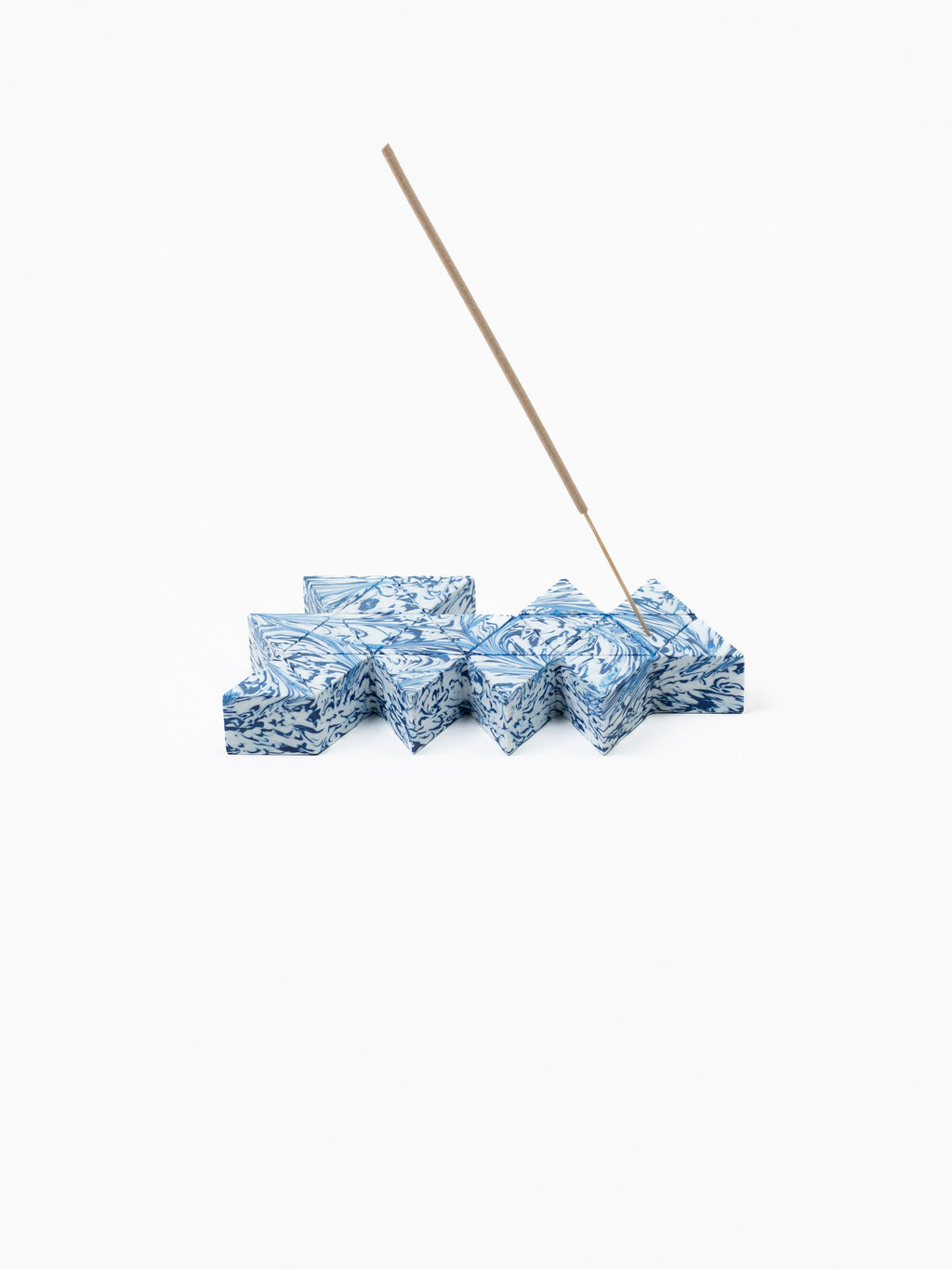Dymaxion Map Incense Holder Blue
